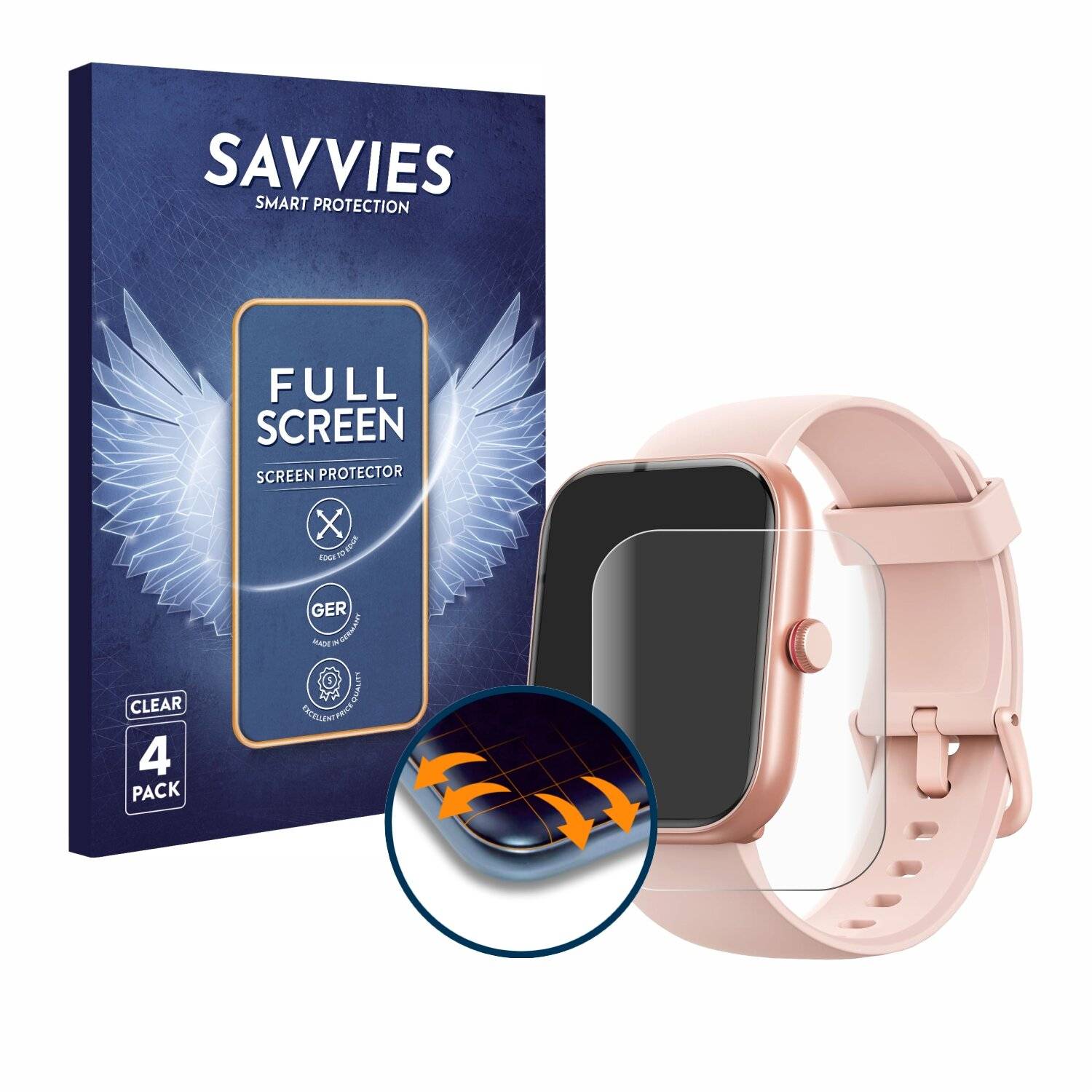 4x Savvies Full-Screen Folie für Fitpolo IDW20