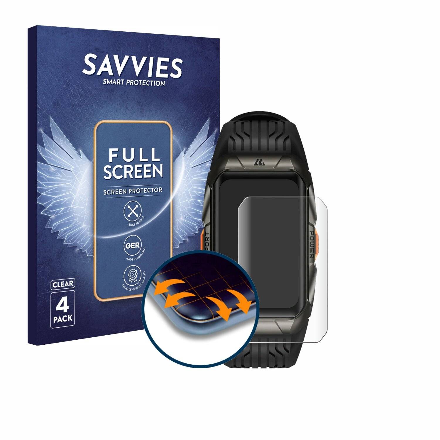 4x Savvies Full-Screen Folie für Kospet Tank