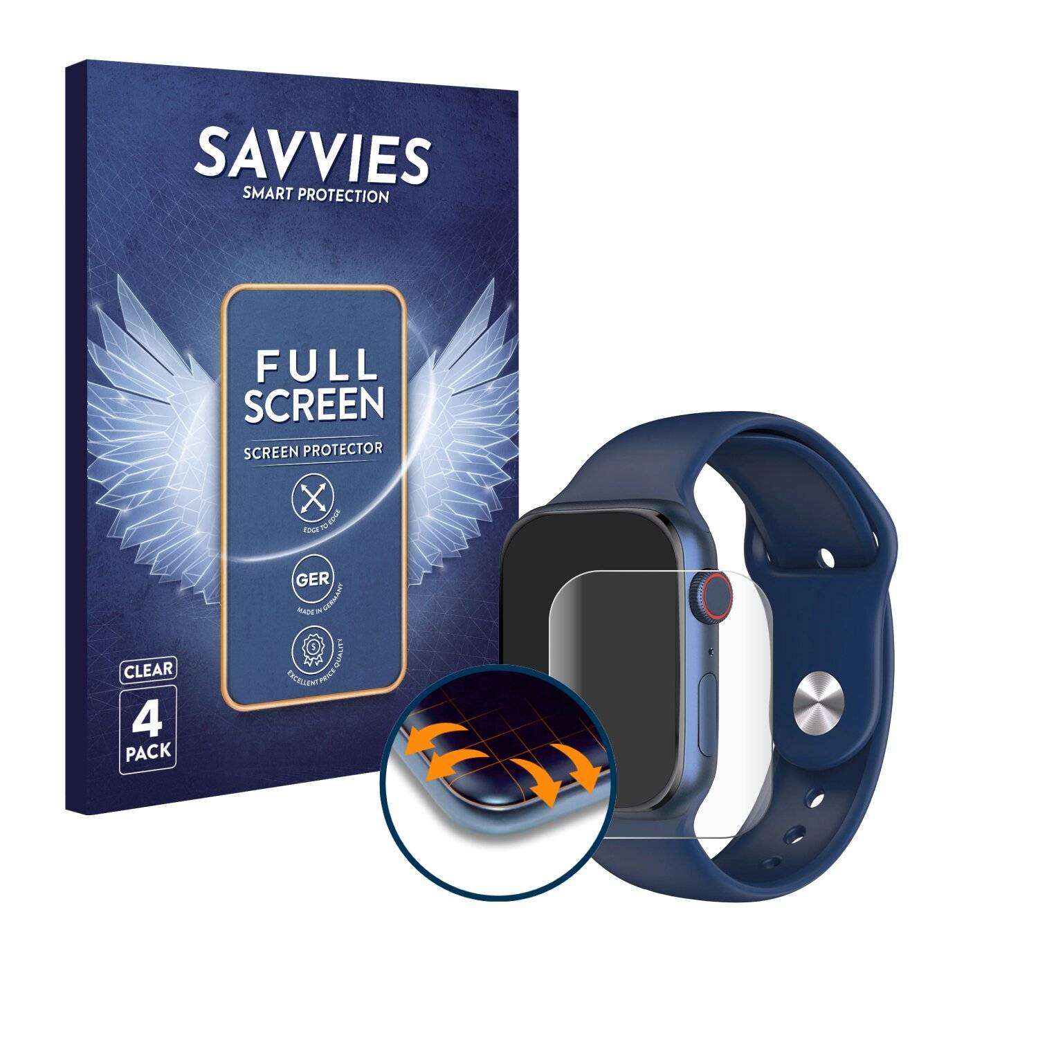 4x Savvies Full-Screen Folie für KSIX Urban