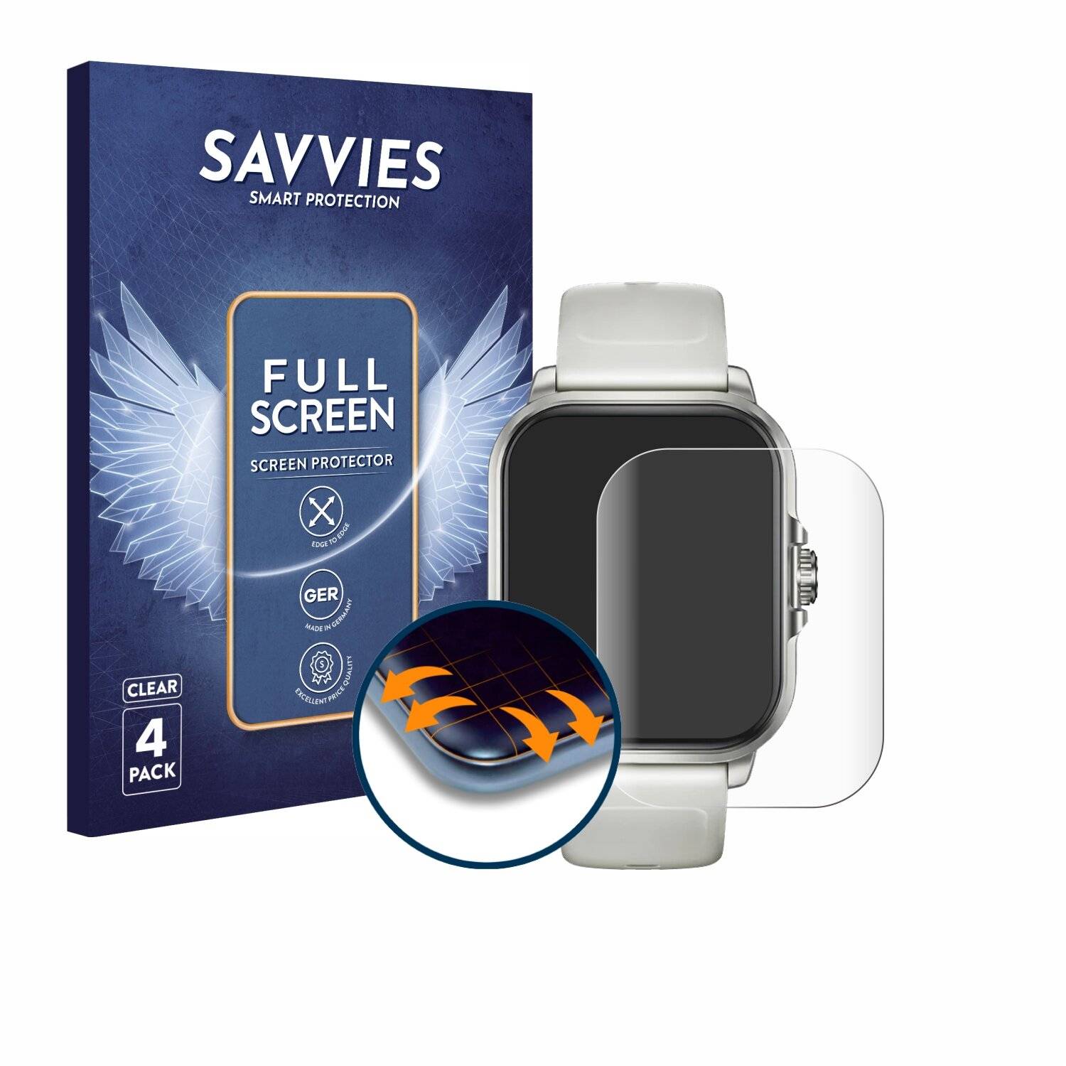 4x Savvies Full-Screen Folie für Kumi KU7
