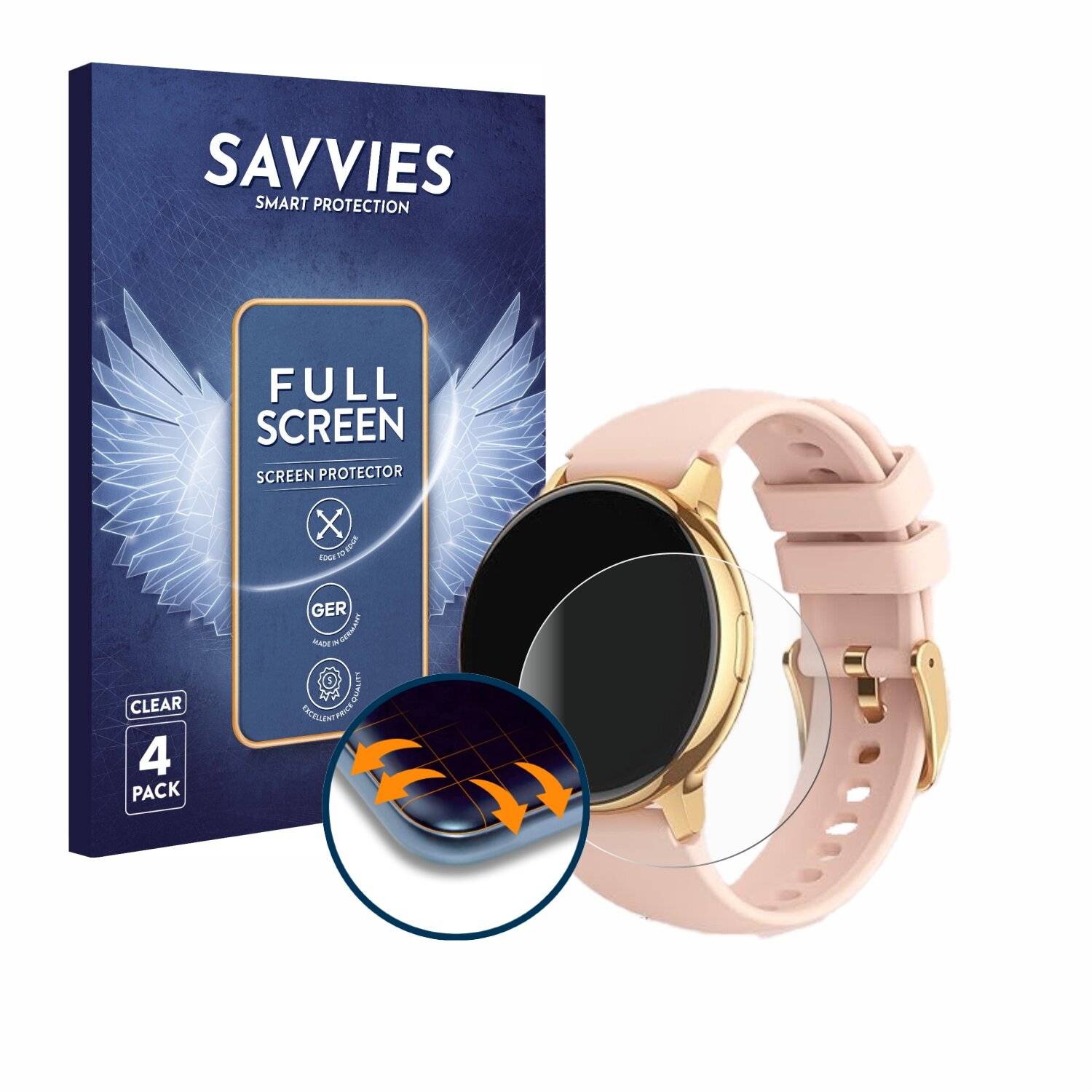 4x Savvies Full-Screen Folie für Luxtrine S73
