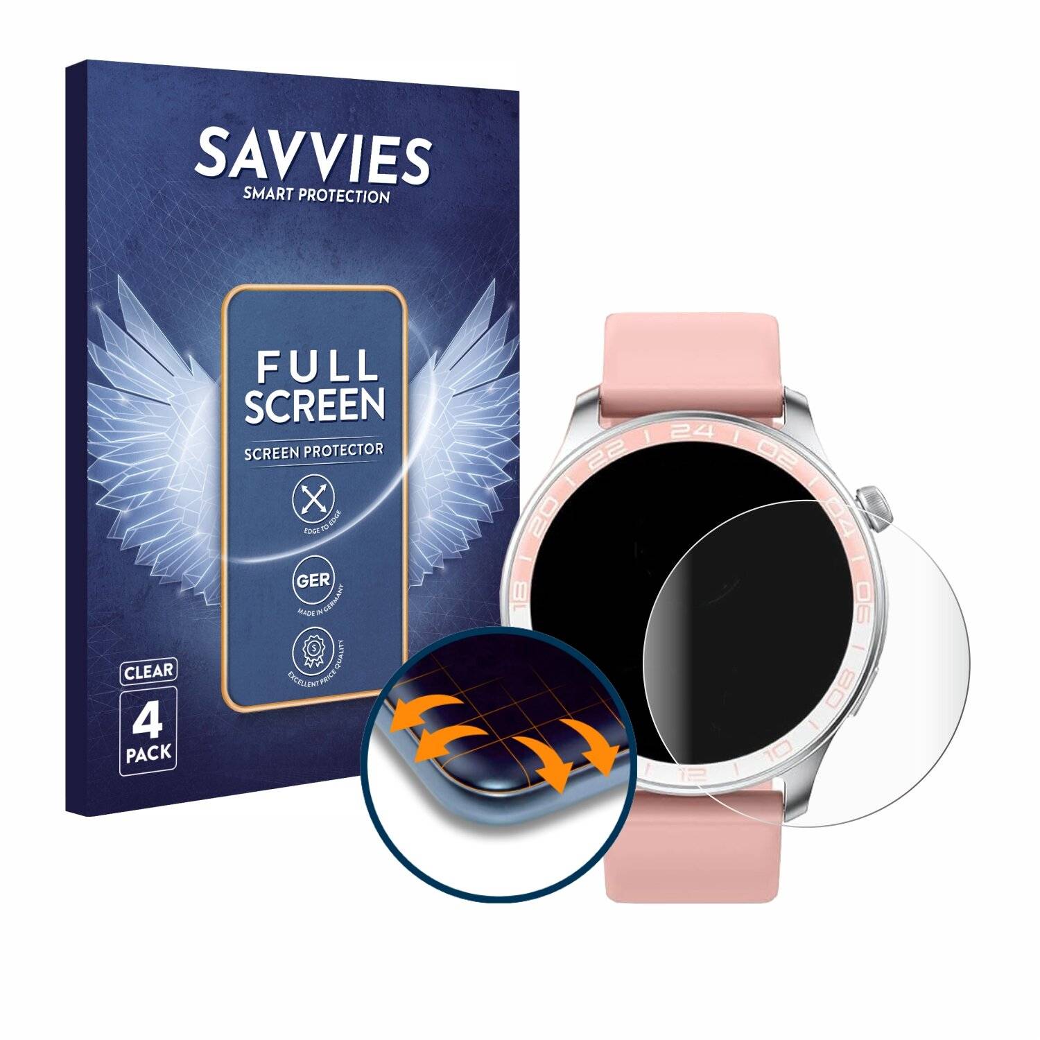 4x Savvies Full-Screen Folie für Fempoin T10 Pro