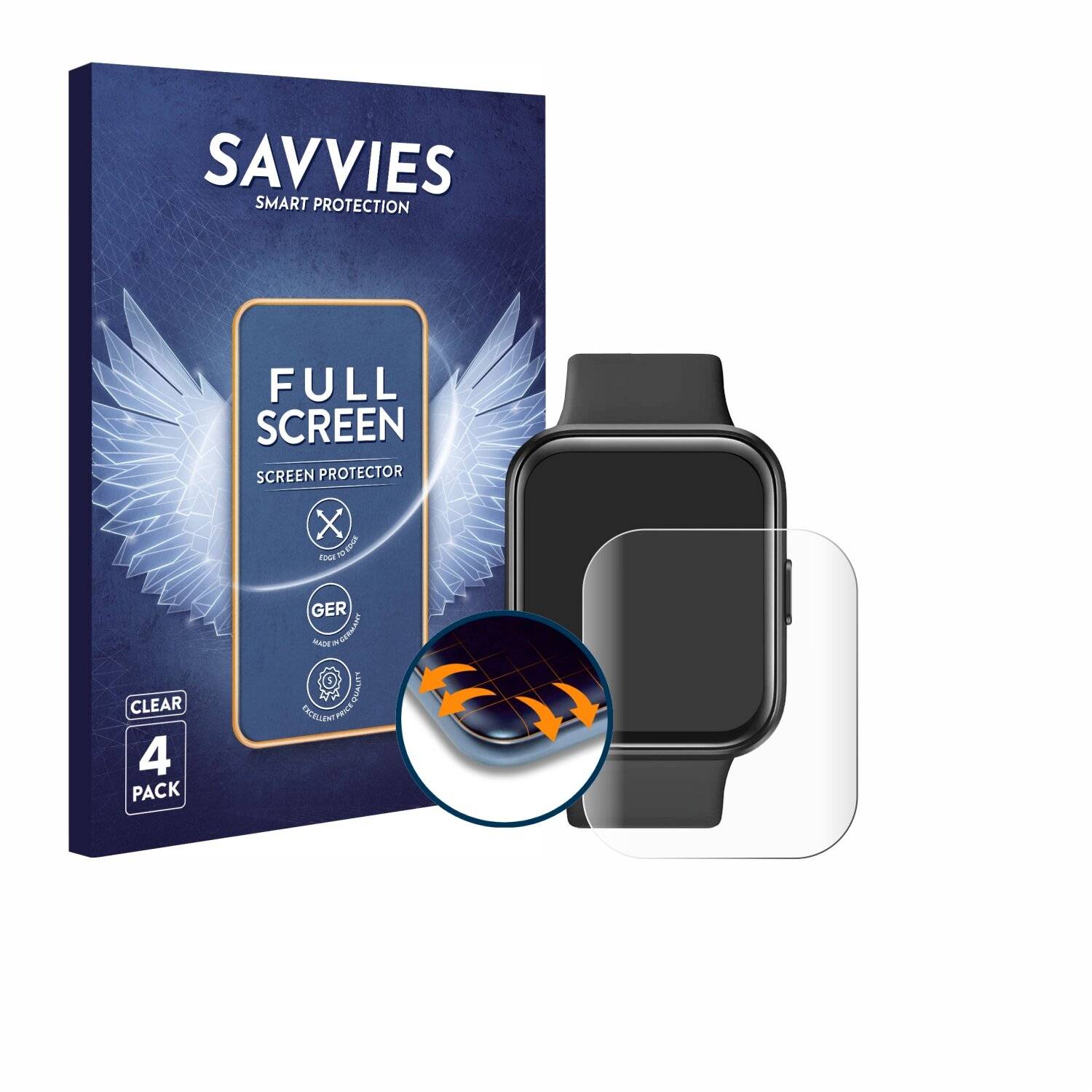 4x Savvies Full-Screen Folie für Maoo Maximize