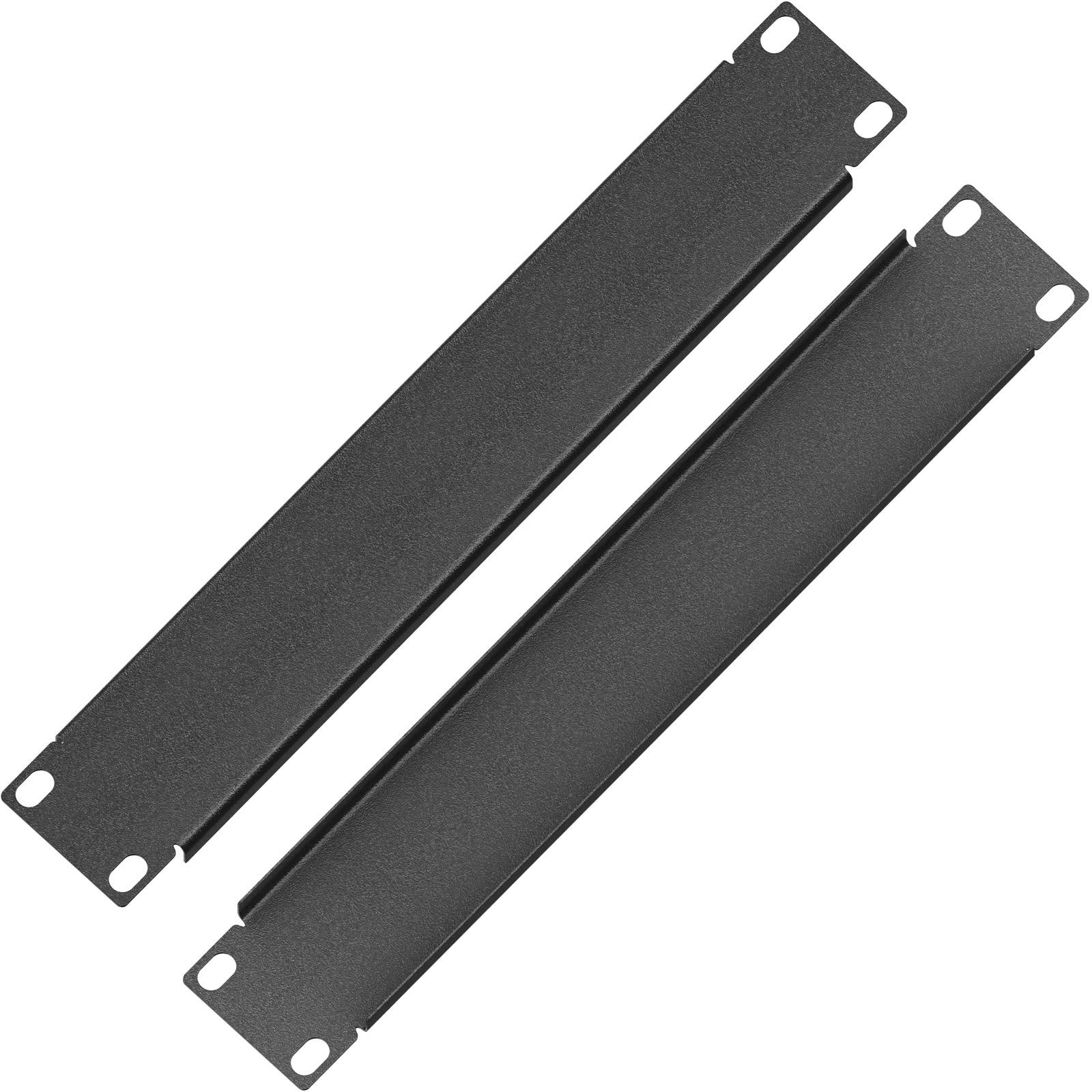 hb-digital Rackblende 10 Zoll 1HE für Serverschrank Stahl schwarz