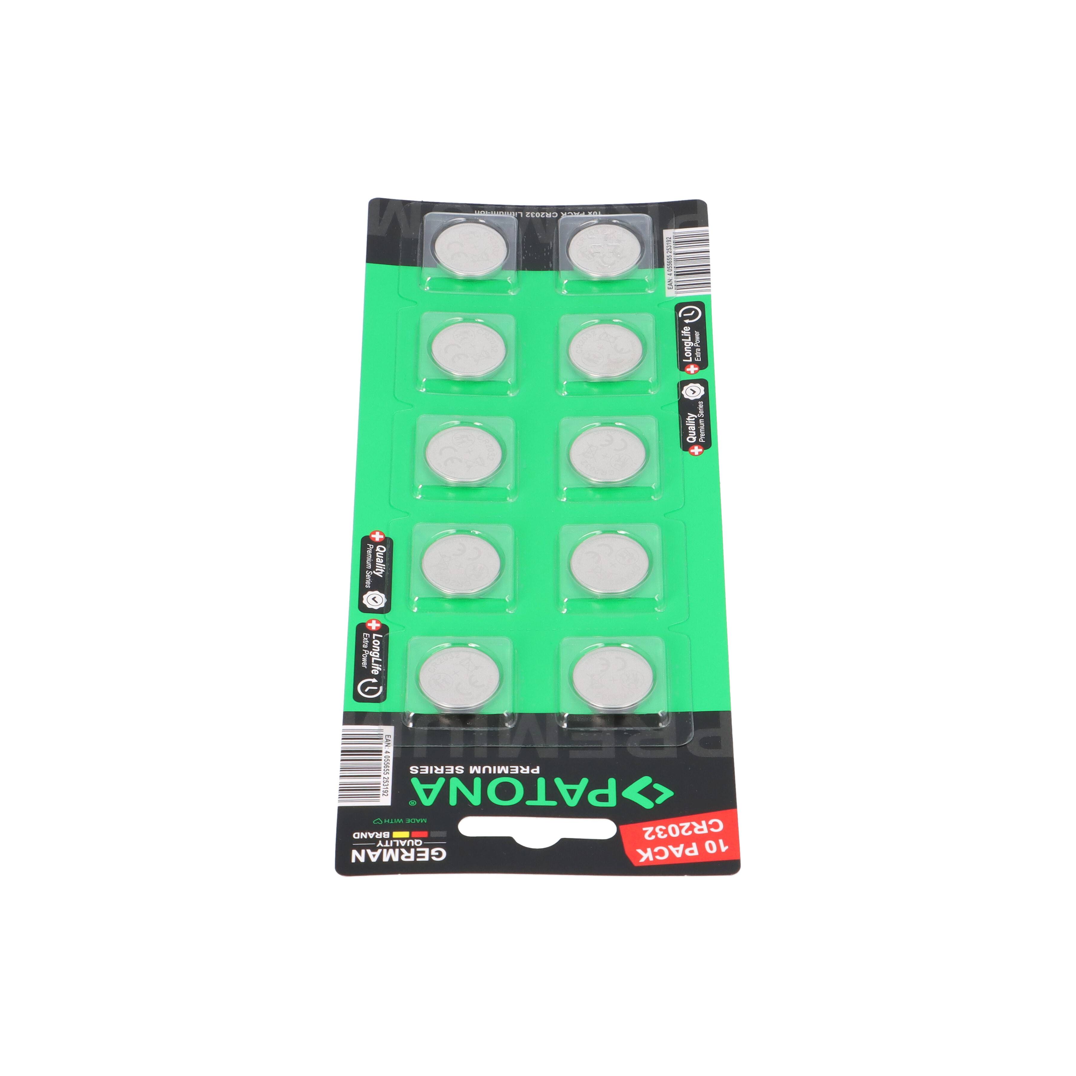 Kopie von PATONA Premium 20x CR2032 Batterien (2x10er) Pack 3V Lithium #1
