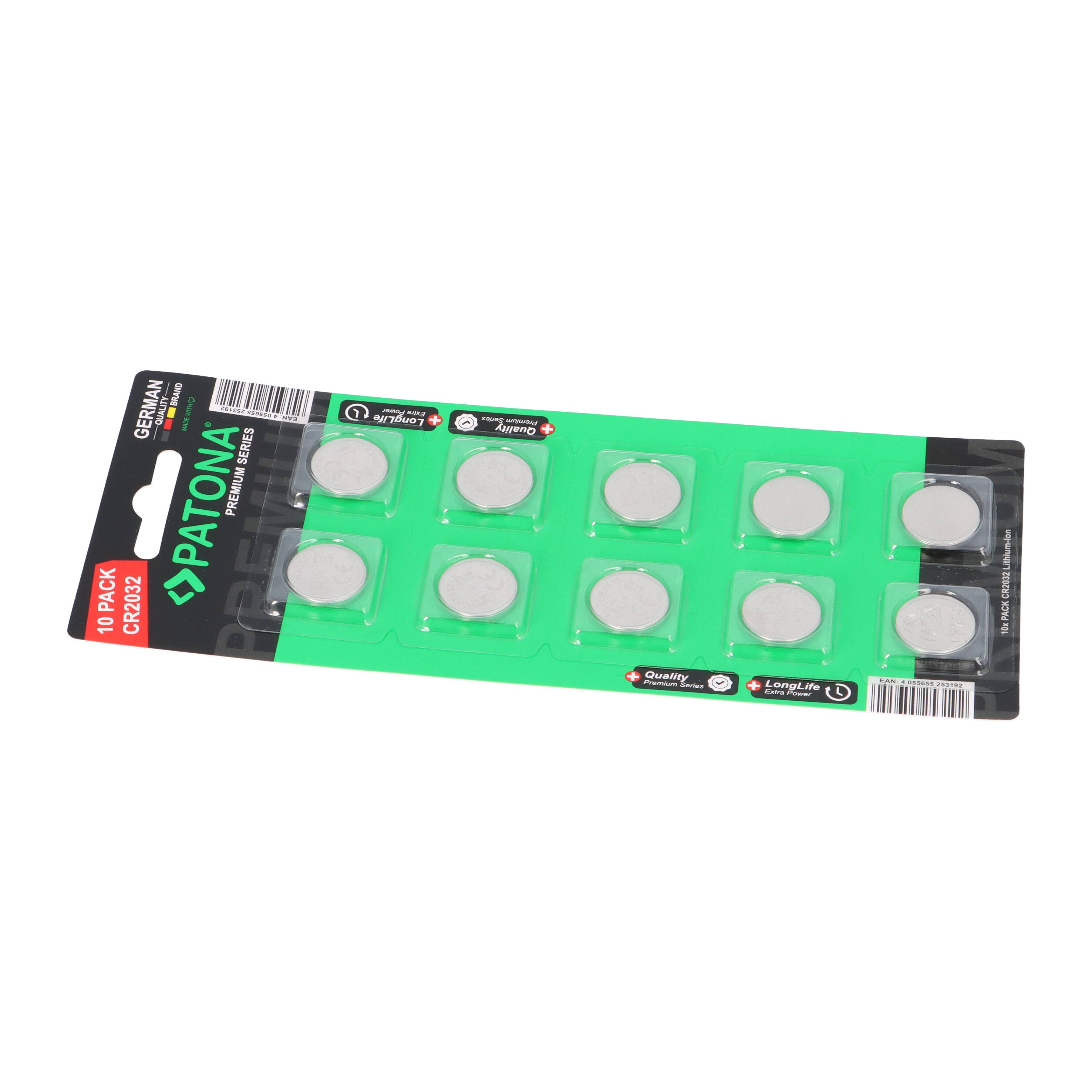 Kopie von PATONA Premium 20x CR2032 Batterien (2x10er) Pack 3V Lithium #1