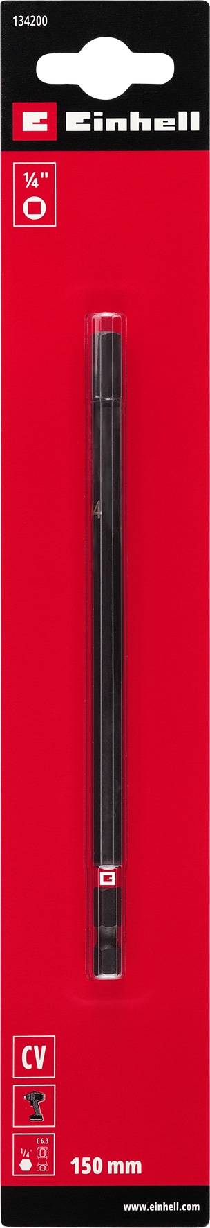 EINHELL Steckschlüssel-Adapter, 134200, 1/4", Impakt, 150 mm