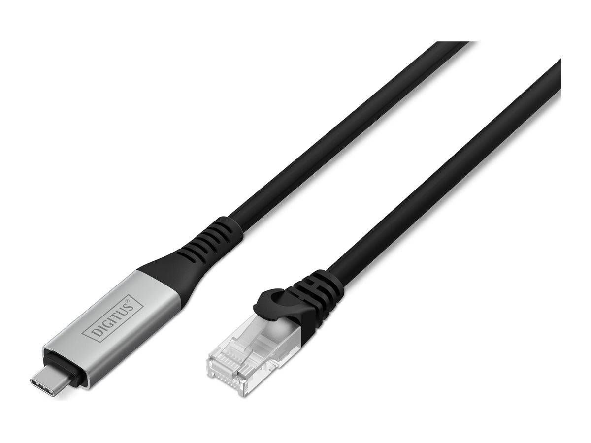 DIGITUS USB-C - RJ45 Ethernet Kabel, 1Gbit/s, 5m5 m - 6.2 mm - S/FTP - Duplex -
