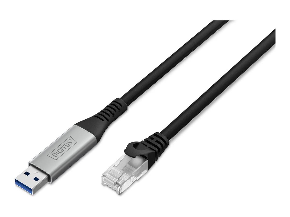 DIGITUS USB-A - RJ45 Ethernet Kabel, 1Gbit/s, 5m6.2 mm - S/FTP - Duplex - CAT 6a