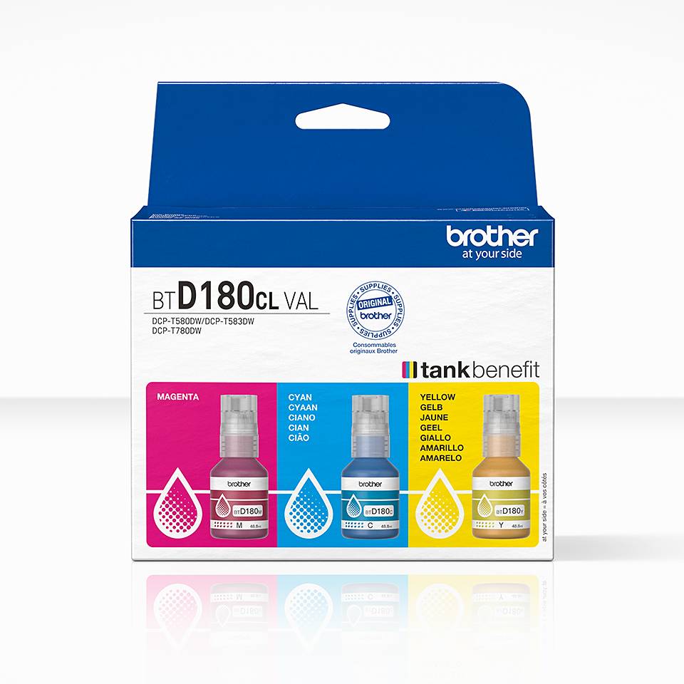 Brother BTD180CL Multipack - 3er-Pack - Gelb, Cyan, Magenta