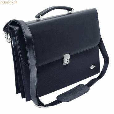WEDO Aktentasche Elegance mit Schultergurt abschließ schwarz Multimedia-Technik