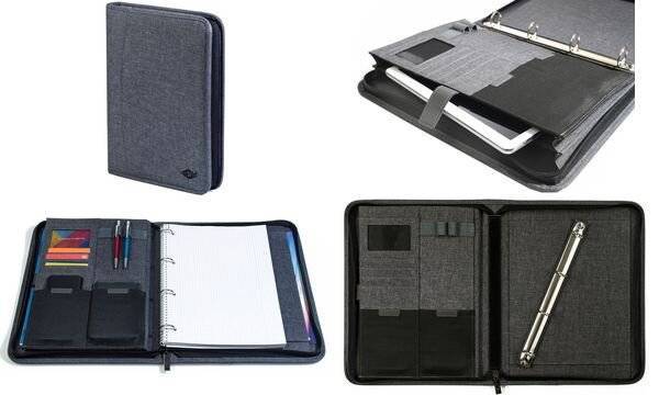 WEDO Ringbuchmappe A4 4-Ring Grau College Multimedia-Technik Ordnen,Archivieren,Verstauen