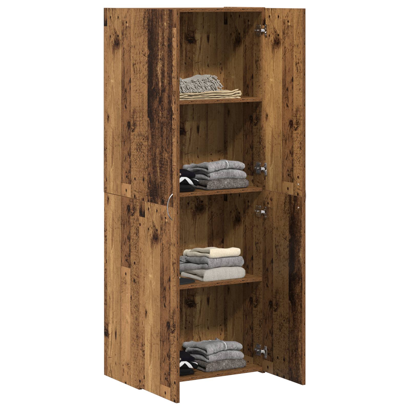vidaXL Highboard aus altem Holz 60 x 32 x 153 cm - aus Holzwerkstoff gemacht.