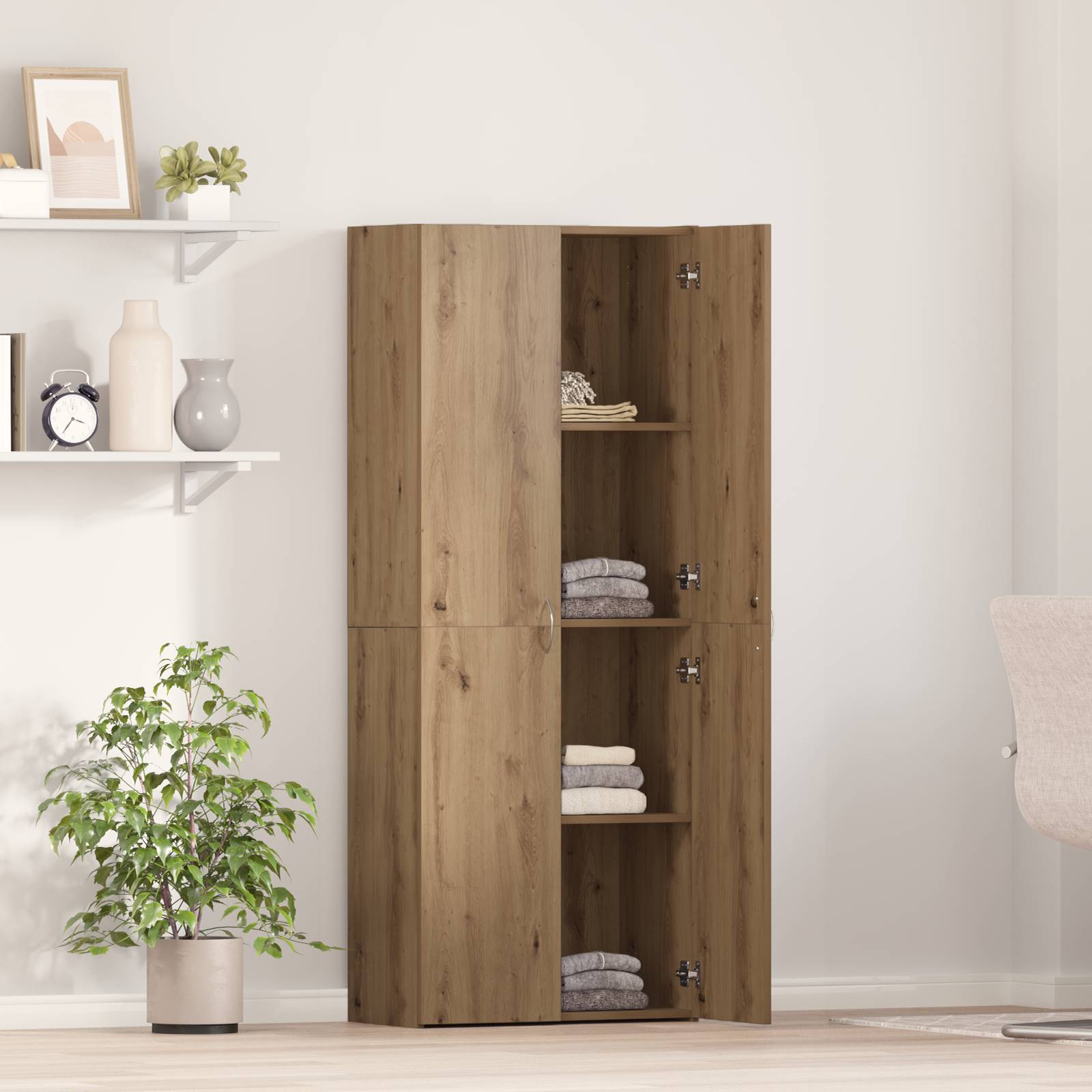 vidaXL Highboard Artisan Eiche 60 x 32 x 153 cm Holzwerkstoff