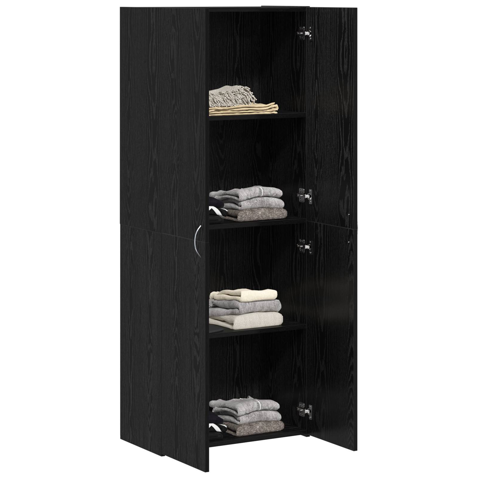 vidaXL Hochkommode Schwarze Eiche - 60 x 32 x 153 cm - Holzwerkstoff
