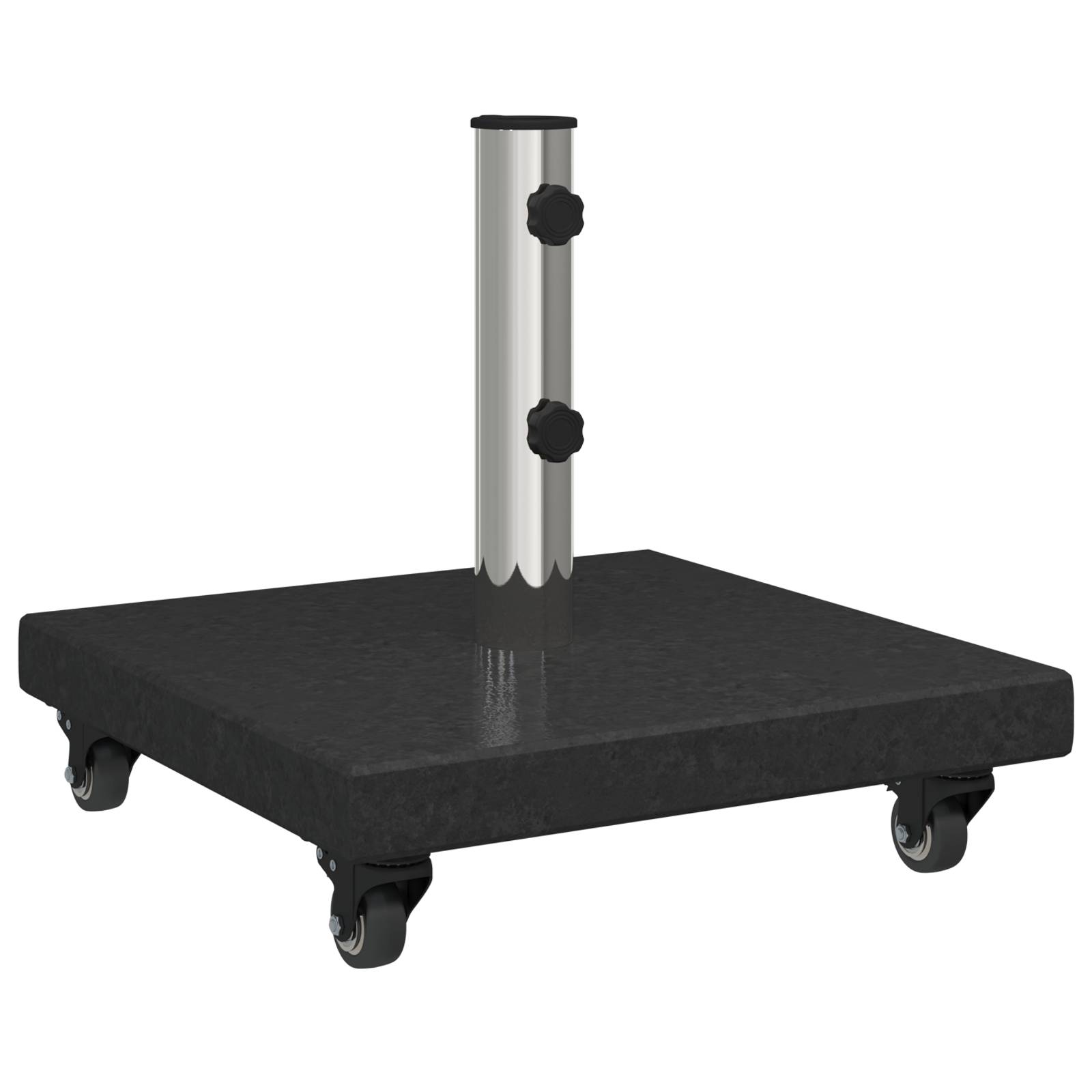 vidaXL Wagenparasol-Basis für Ø38/48mm Stangen Schwarze Granit 30 kg Quadrat