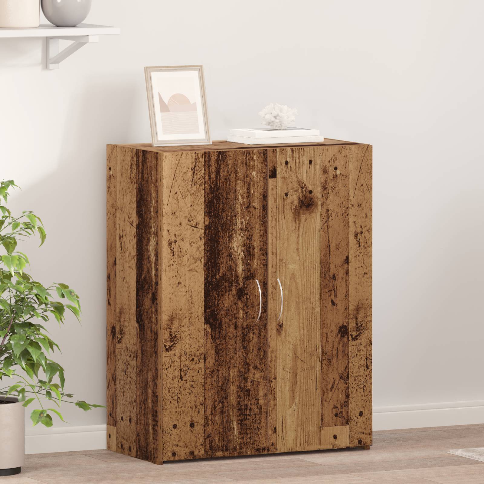 vidaXL Büroschrank Alter Holz 60 x 32 x 77,5 cm - Spanplatten