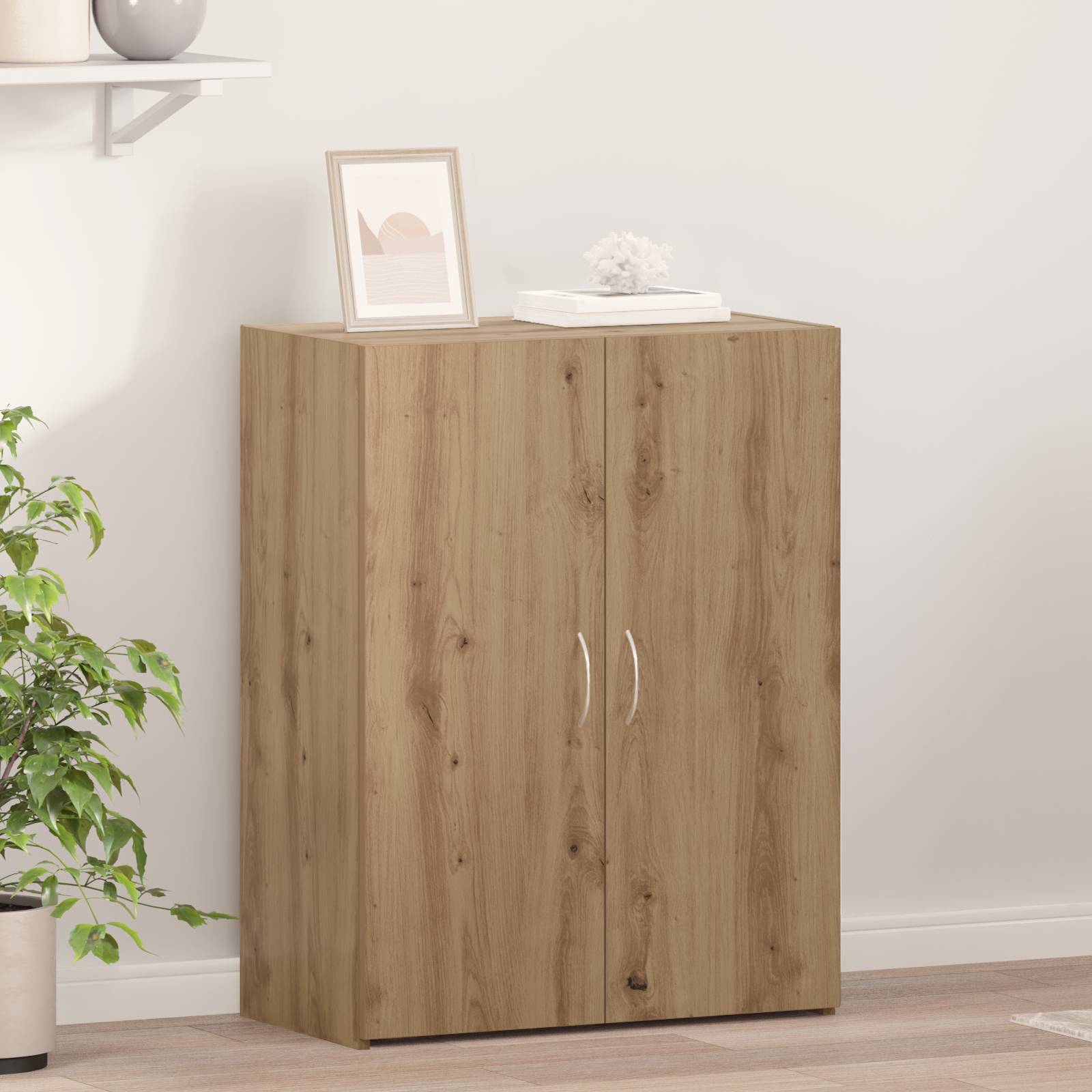 vidaXL Büroschrank - Artisan Eiche - 60 x 32 x 77,5 cm - Holzwerkstoff
