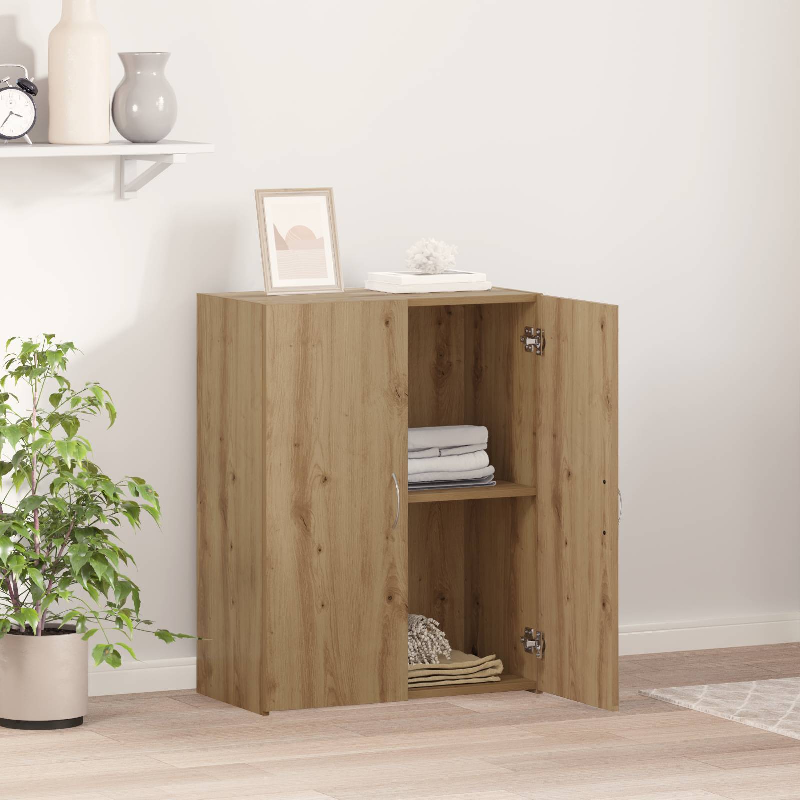 vidaXL Büroschrank - Artisan Eiche - 60 x 32 x 77,5 cm - Holzwerkstoff