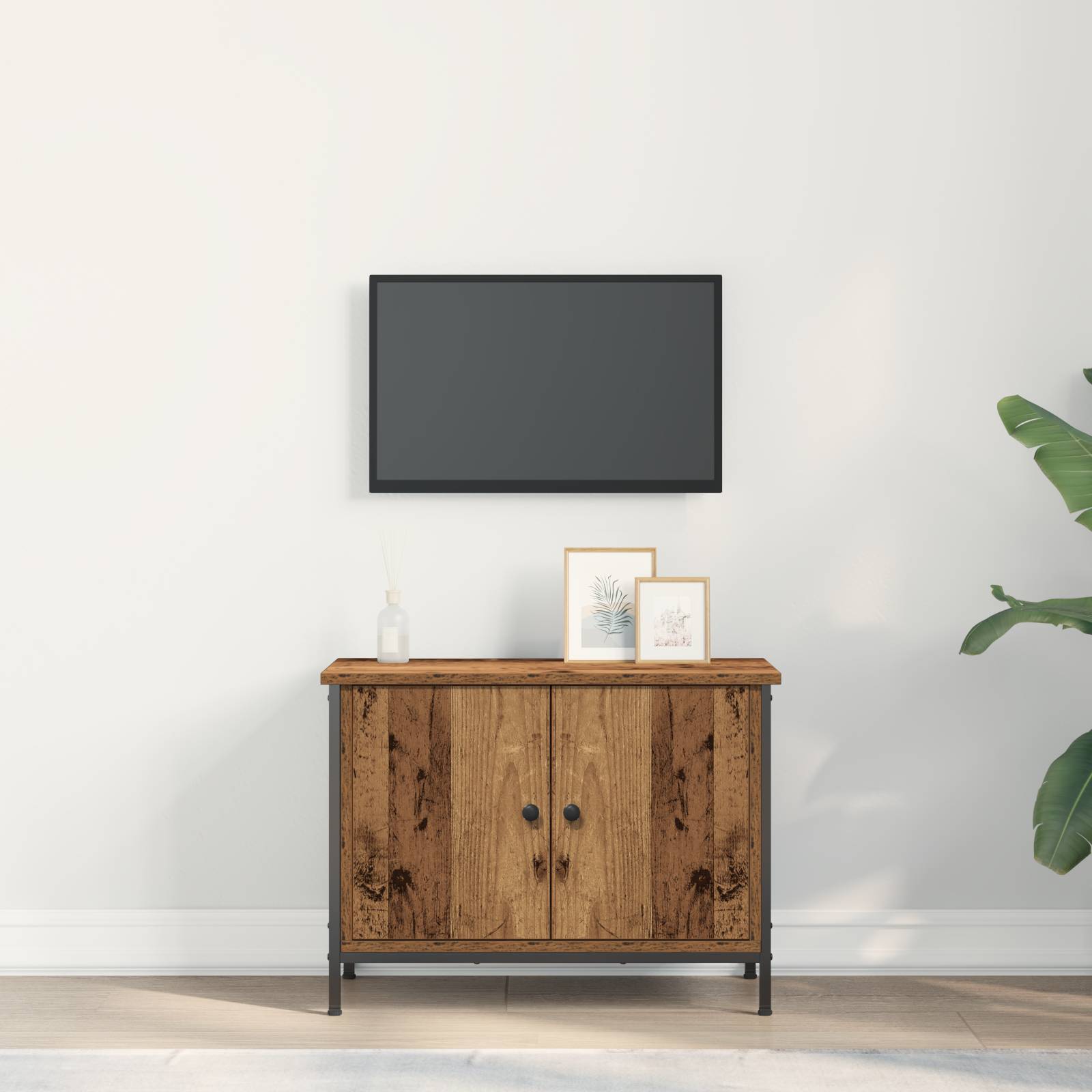 vidaXL Old Wood TV Stand Altholz Holz 60 x 35 x 45 cm Langlebig
