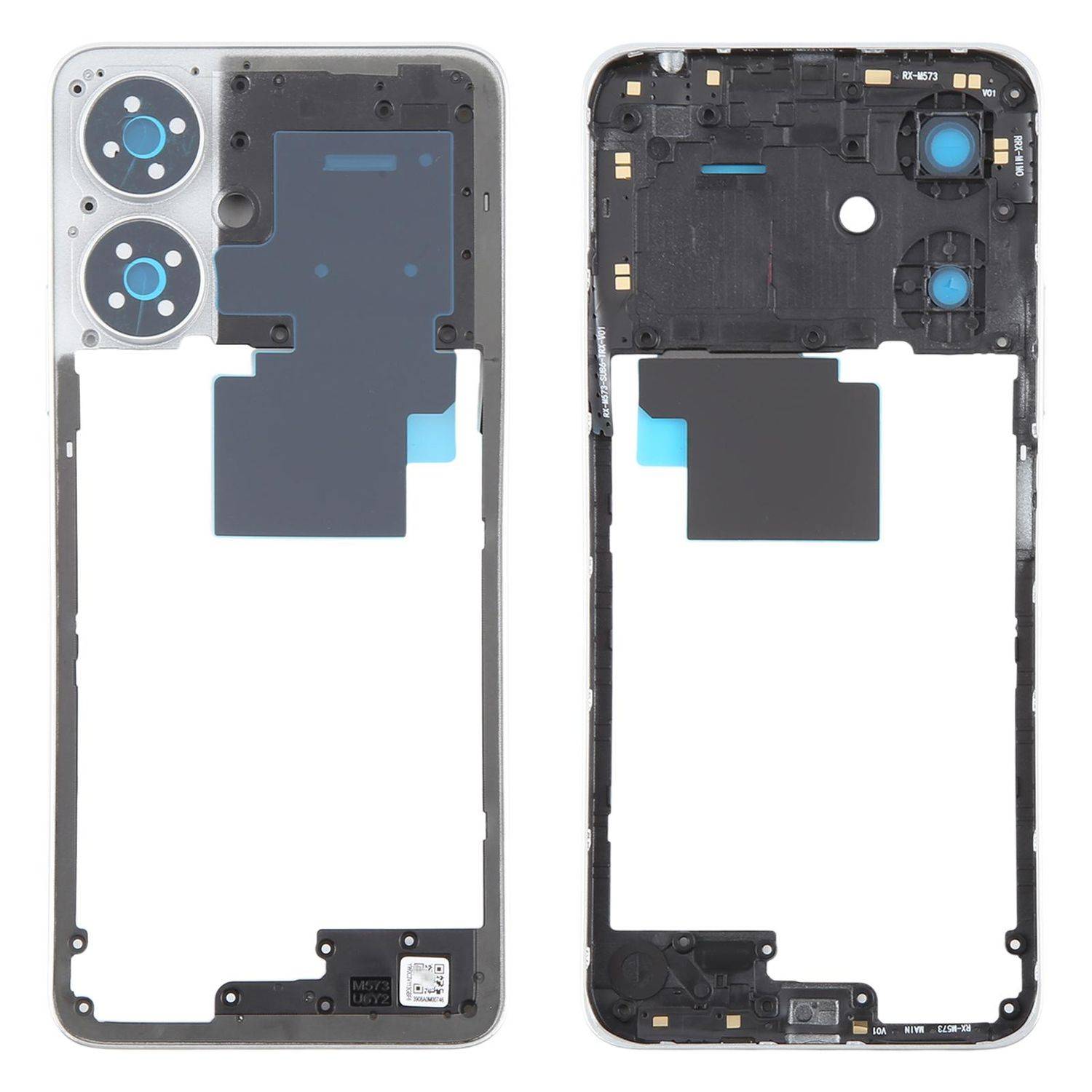 Für Xiaomi Redmi 13C 5G Mittelrahmen Bezel Plate Gehäuserahmen Ersatzteil Silber