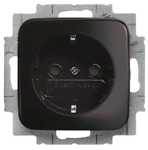 BJ SI Schuko 20EUCKS-215 schwarz erh. Ber.-sch. Install.Baumaterial Schaltermat/Geb.Steu Schalter