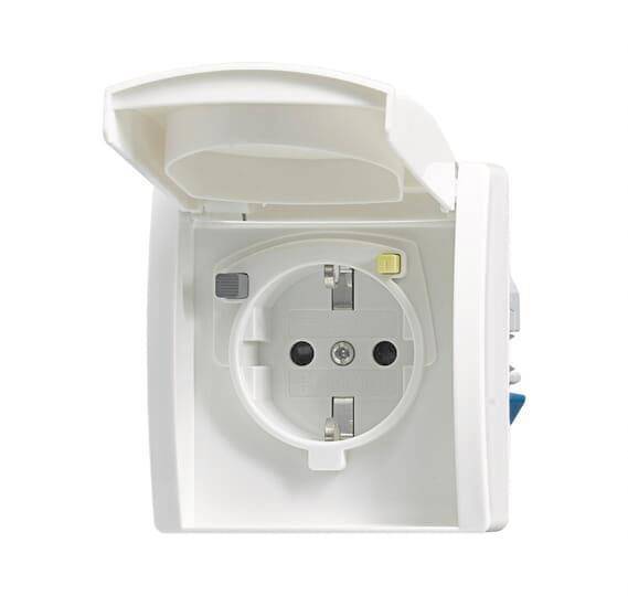 BJ FI-Schukomat VDE0664 3120 EUGB-44 alpinweiß n. kombifähig Install.Baumaterial Schalter