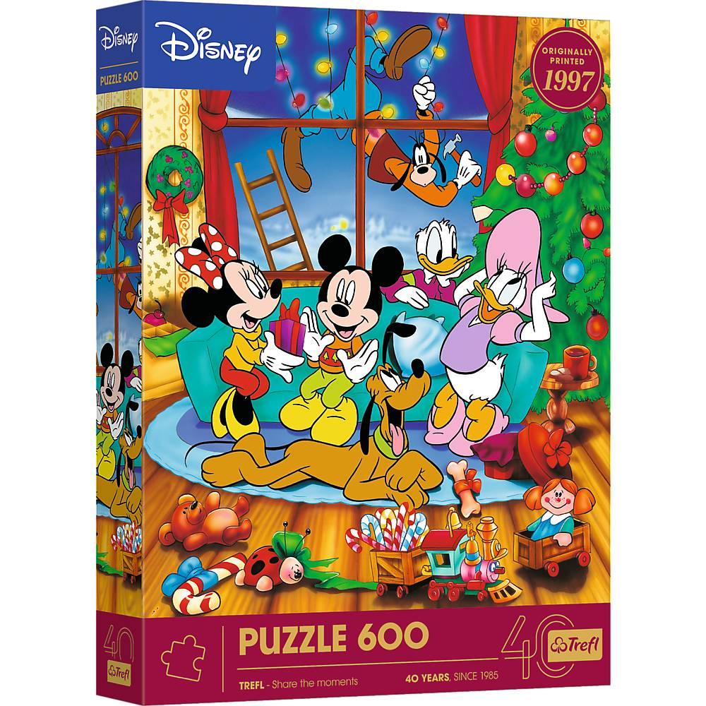 Trefl, Disney Mickeys Weihnachten, Trefl 40 Jahre, 600 Teile Puzzle