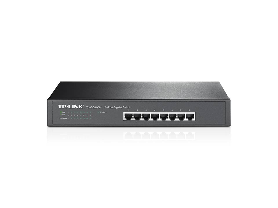 TP-LINK Switch TL-SG1008 V9 SG1008 Schwarz - Switch - 1 Gbps