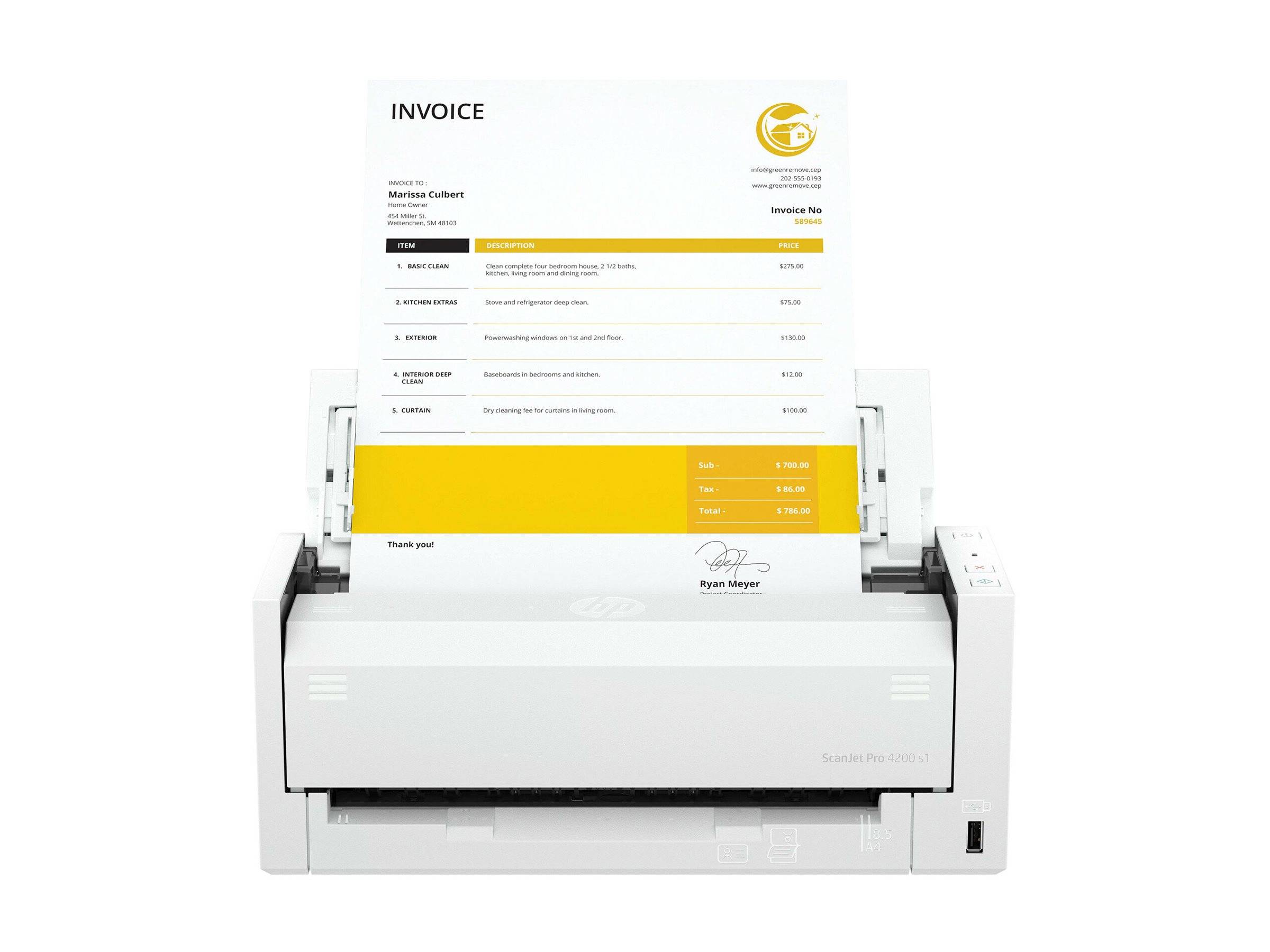 HP Scanjet Pro 4200 s1 - Dokumentenscanner - Duplex - 216 x 5842 mm - 1200 dpi x 1200 dpi - bis zu 40 Seiten/Min. (einfarbig)