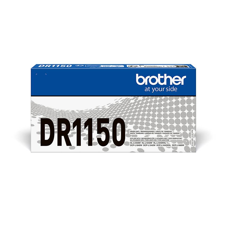 Brother DR-1150 Toner-/Trommelkartuschenbox, blau-weiße Verpackung mit „Brother