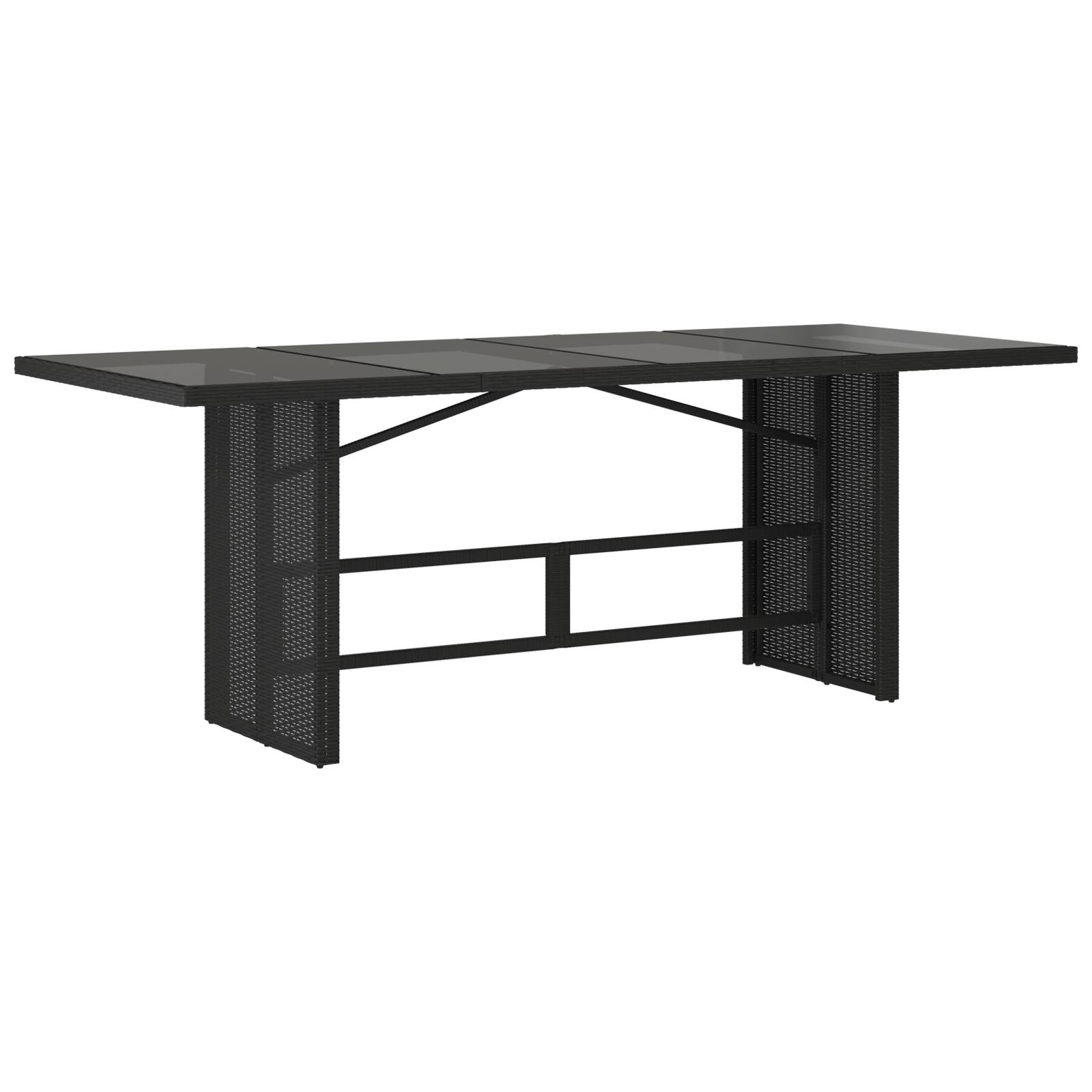 vidaXL 9-teiliges Garten Essset Schwarzes Poly-Rattan