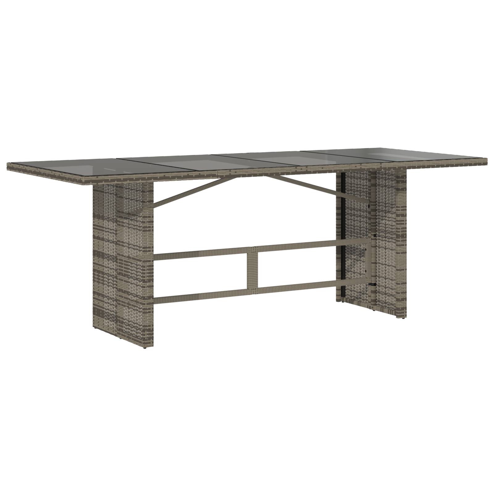vidaXL 9-teilige Garten Essgruppe Graues Poly-Rattan