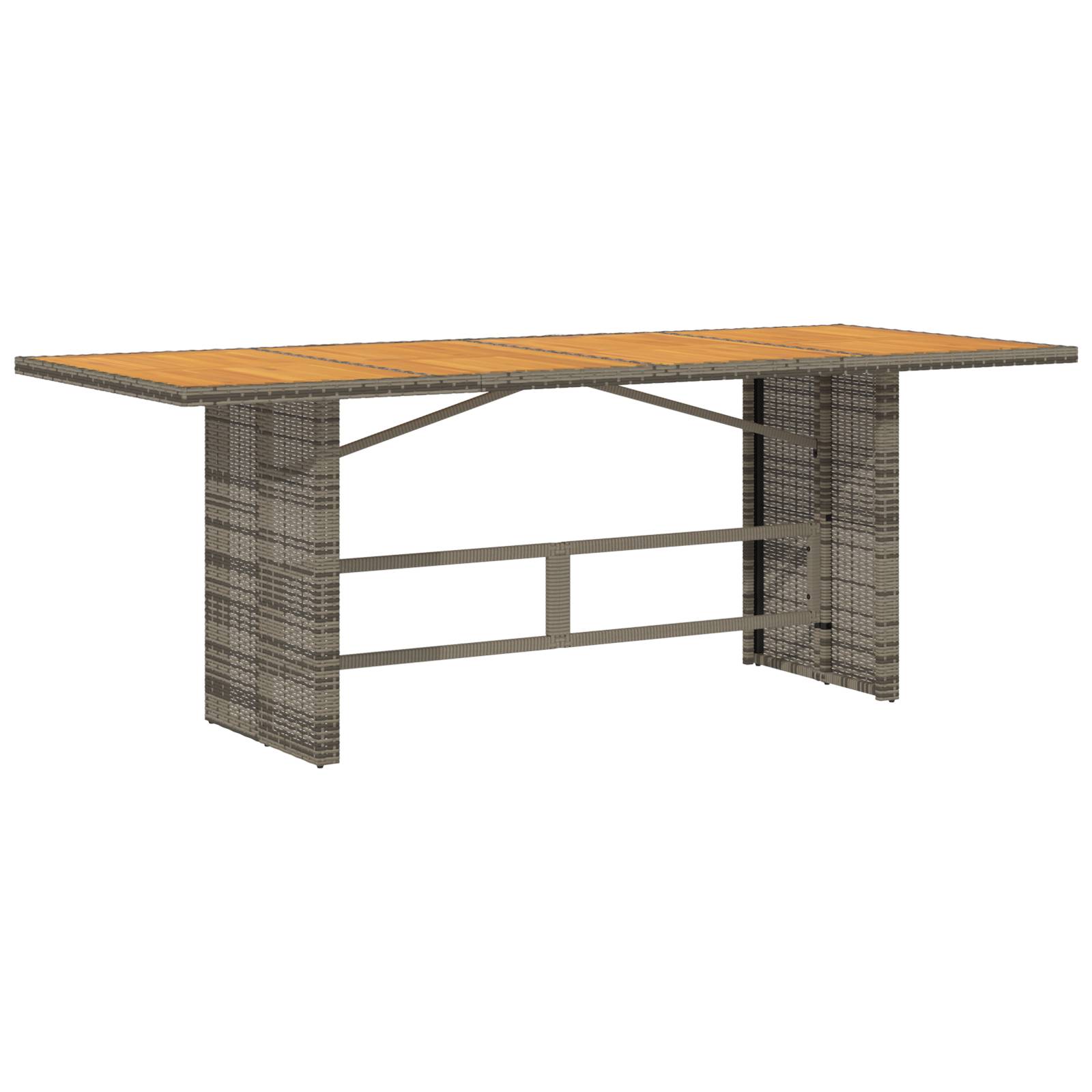 vidaXL 9-teilige Garten Essgruppe Grau Poly Rattan