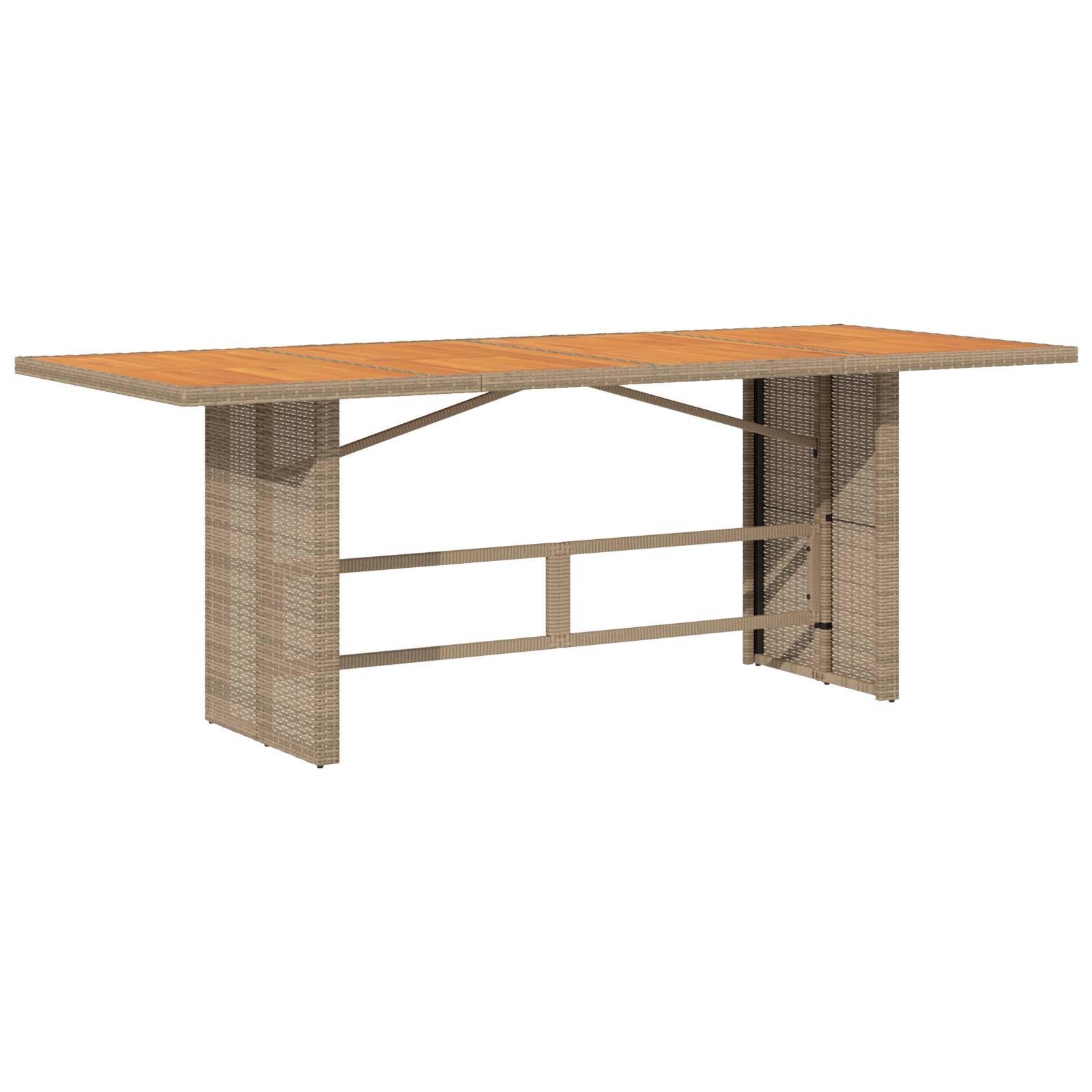 vidaXL 9 teiliges Garten Esstisch Set Beige Poly Rattan
