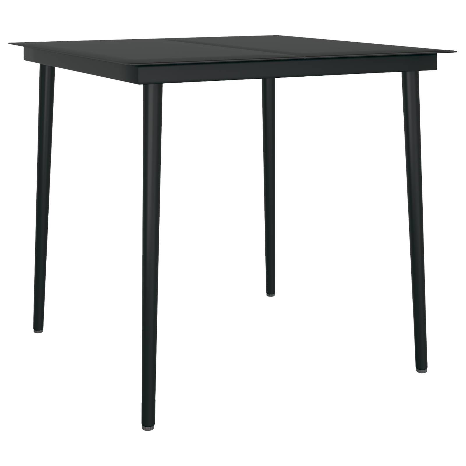 vidaXL 5-teilige Garten Essgruppe Schwarz Poly Rattan