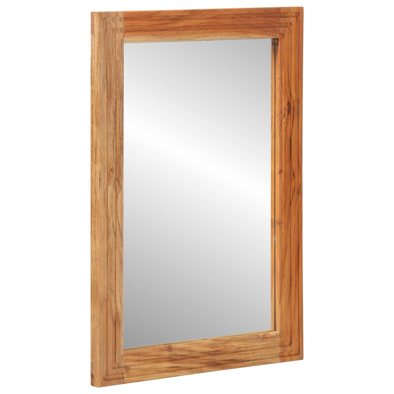 vidaXL Badspiegel 50x70x3 cm Massivholz Akazie