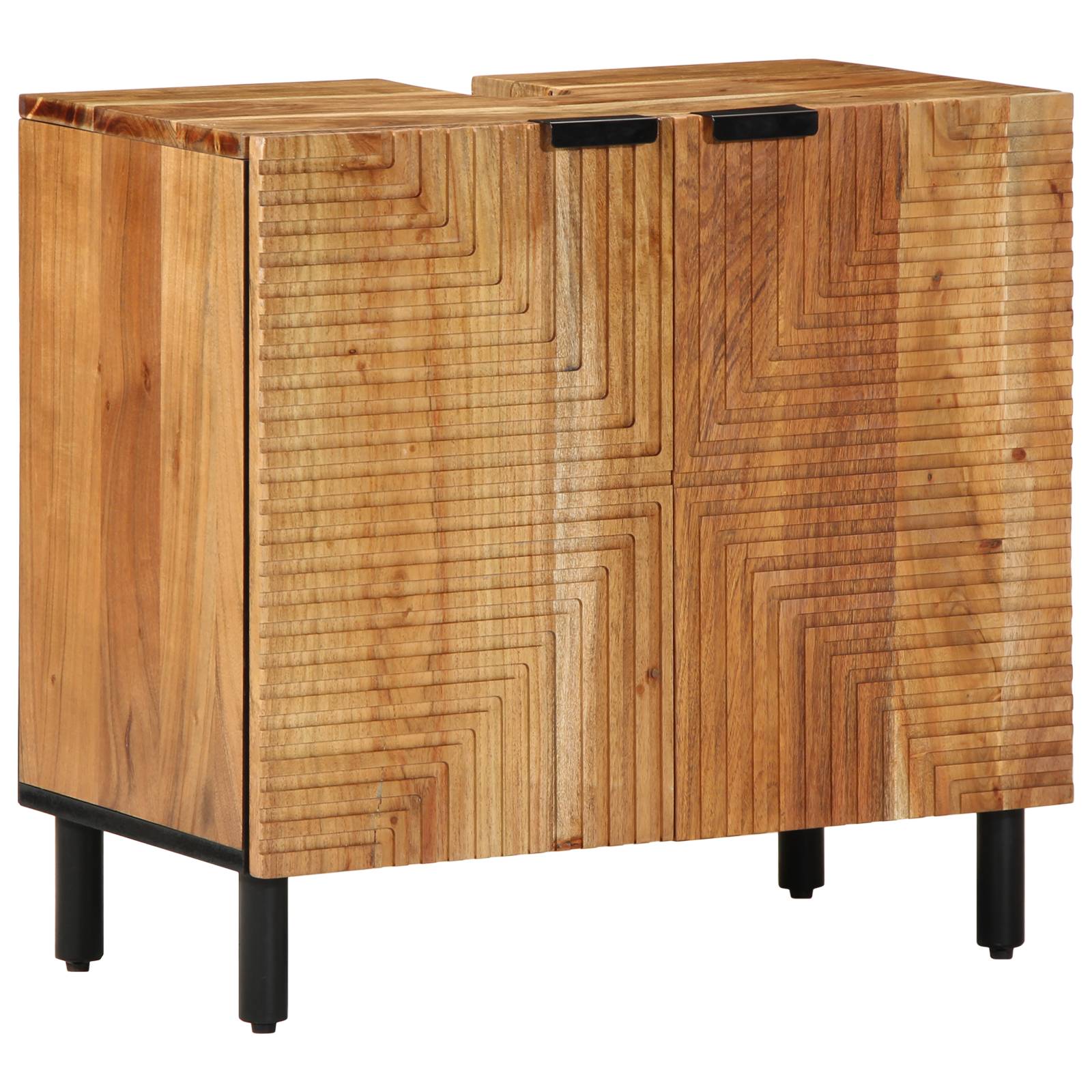 vidaXL Waschbeckenunterschrank 62x33x58 cm Massivholz Akazie