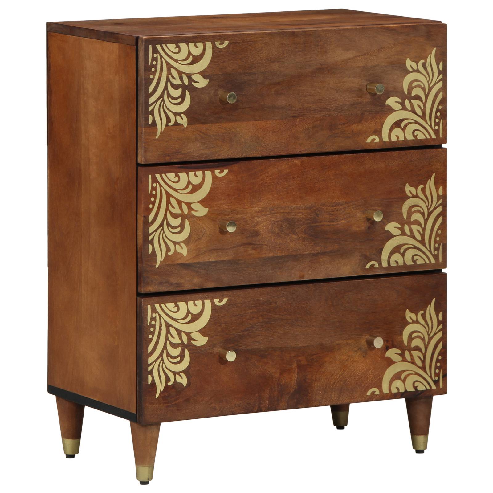vidaXL Sideboards 2 Stk. Honigbraun 60x33,5x75 cm Raues Mangoholz
