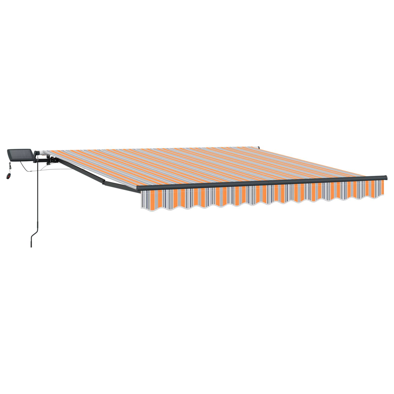 vidaXL Manuelle einziehbare Markise mit LED in mehreren Farben 350x250 cm