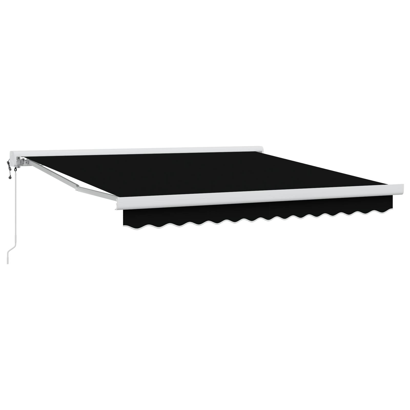 Schwarze 300x250 cm Automatische Einziehbare Markise