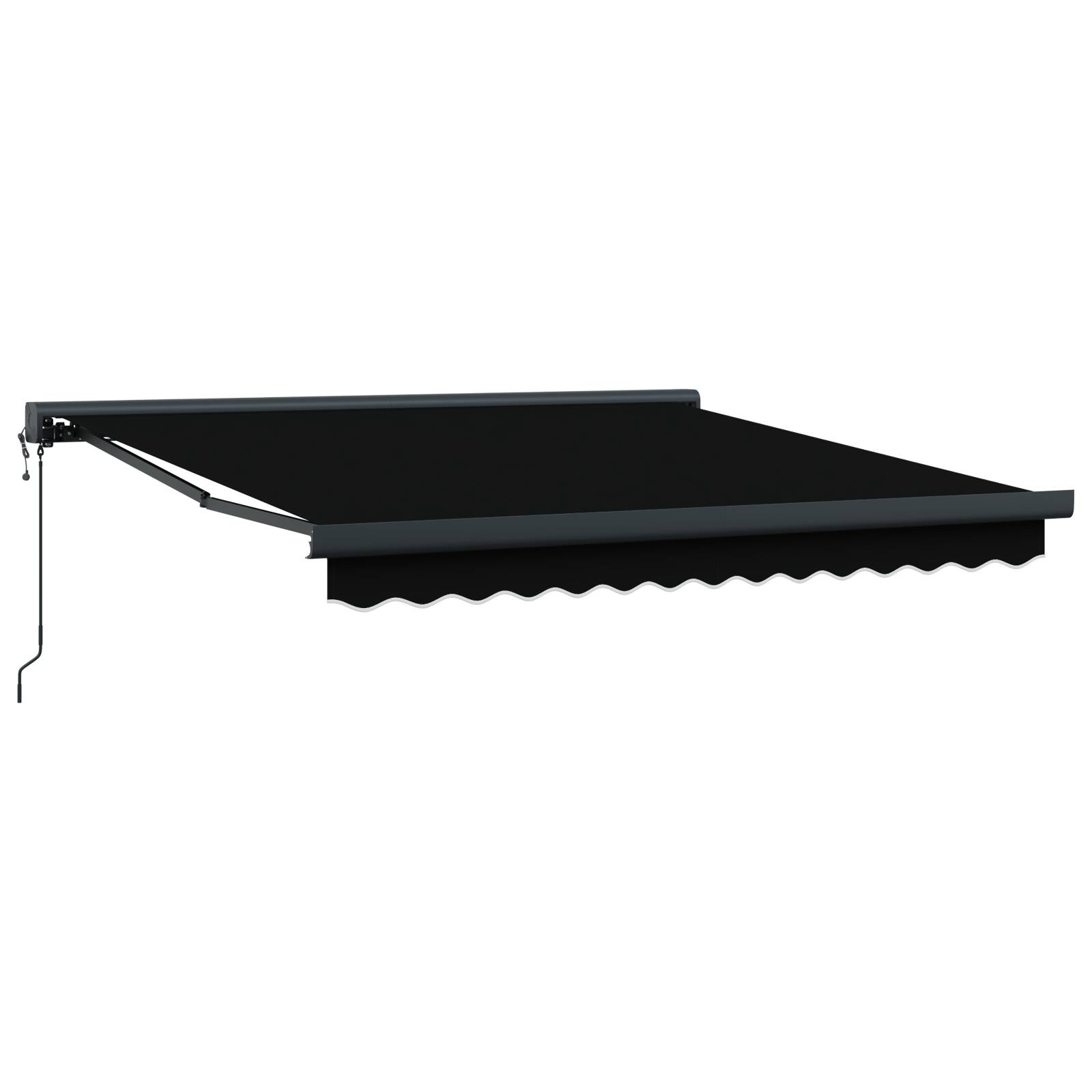 vidaXL Automatische einziehbare Markise Schwarz 350x250 cm
