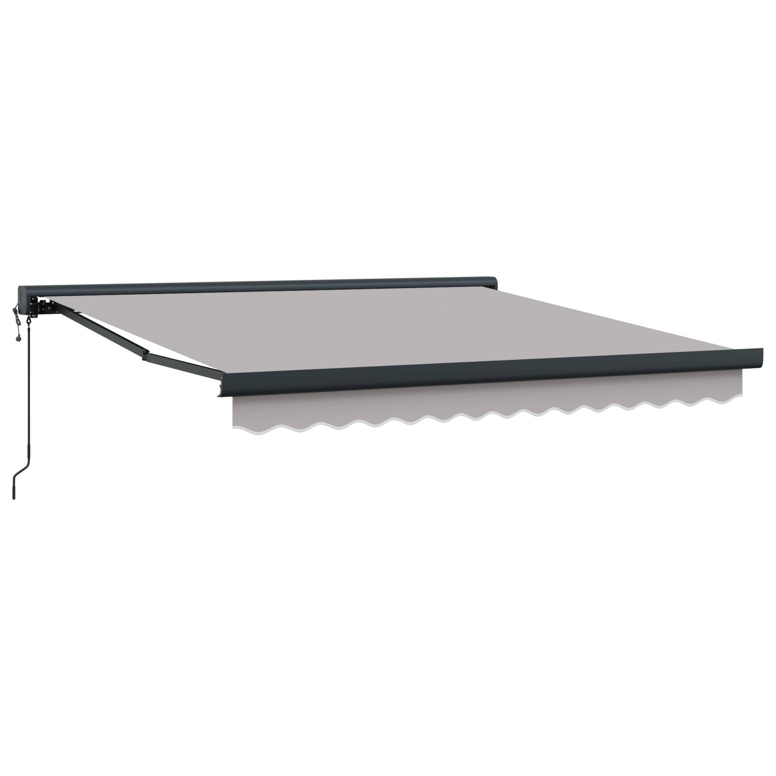 vidaXL Automatische einziehbare Markise hellgrau 350x250 cm