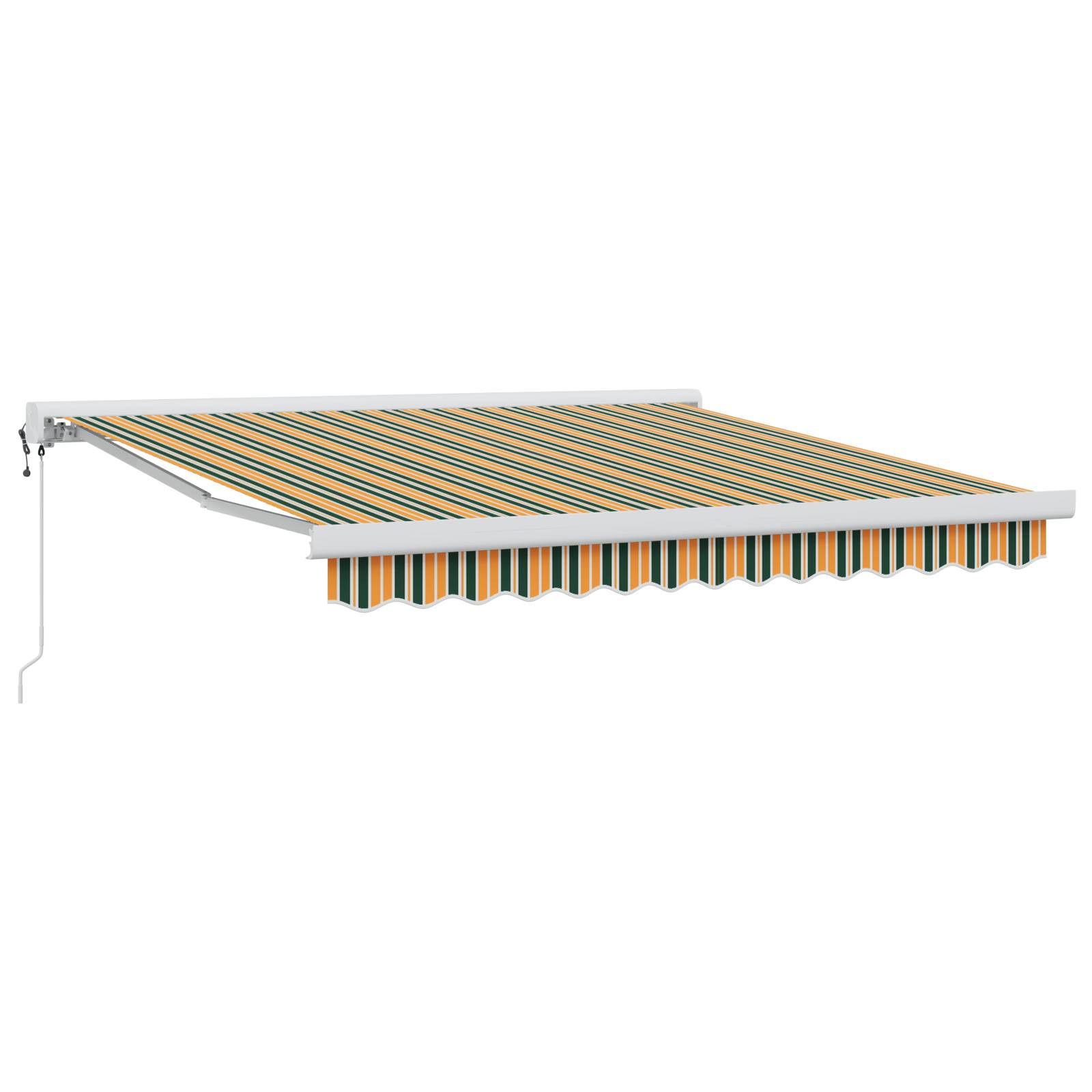 vidaXL Automatische einziehbare Markise Grün und Gelb 350x250 cm