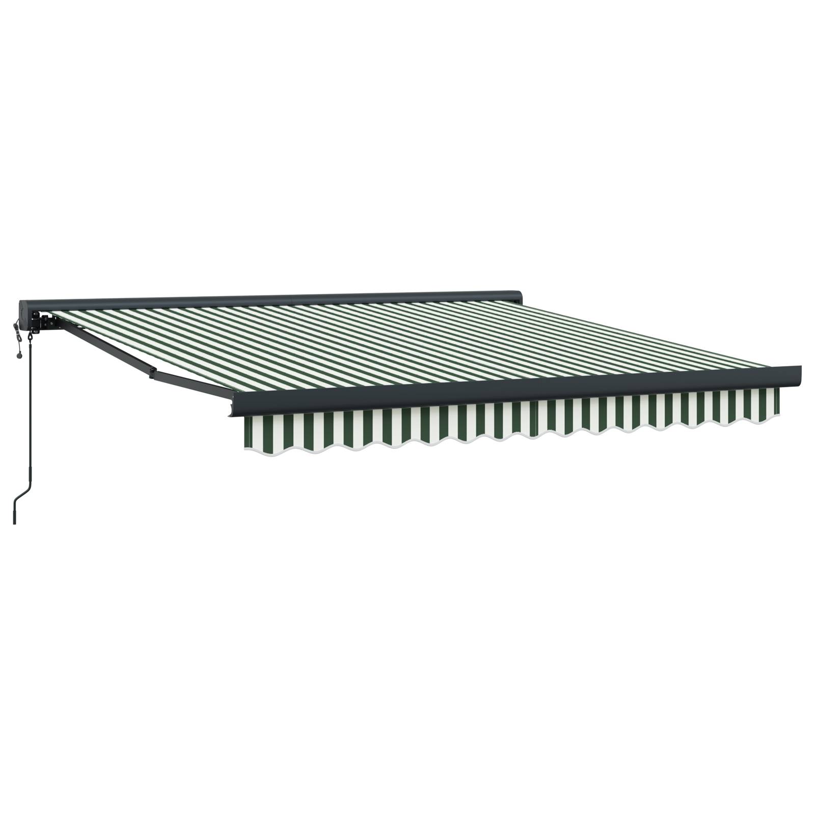 vidaXL Automatische einziehbare Markise Grün und Weiß 300x250 cm