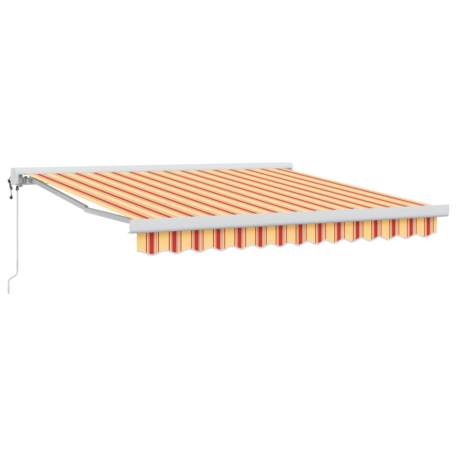 vidaXL Automatische einziehbare Markise in Gelb und Orange, 350x250 cm