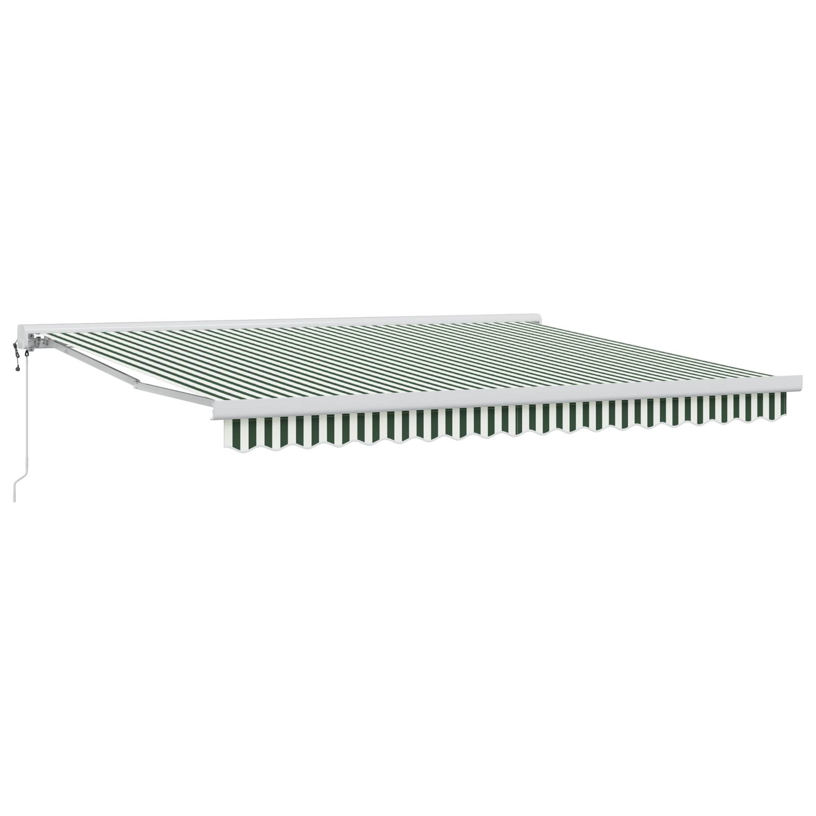 vidaXL Automatische einziehbare Markise Grün und Weiß 400x300 cm