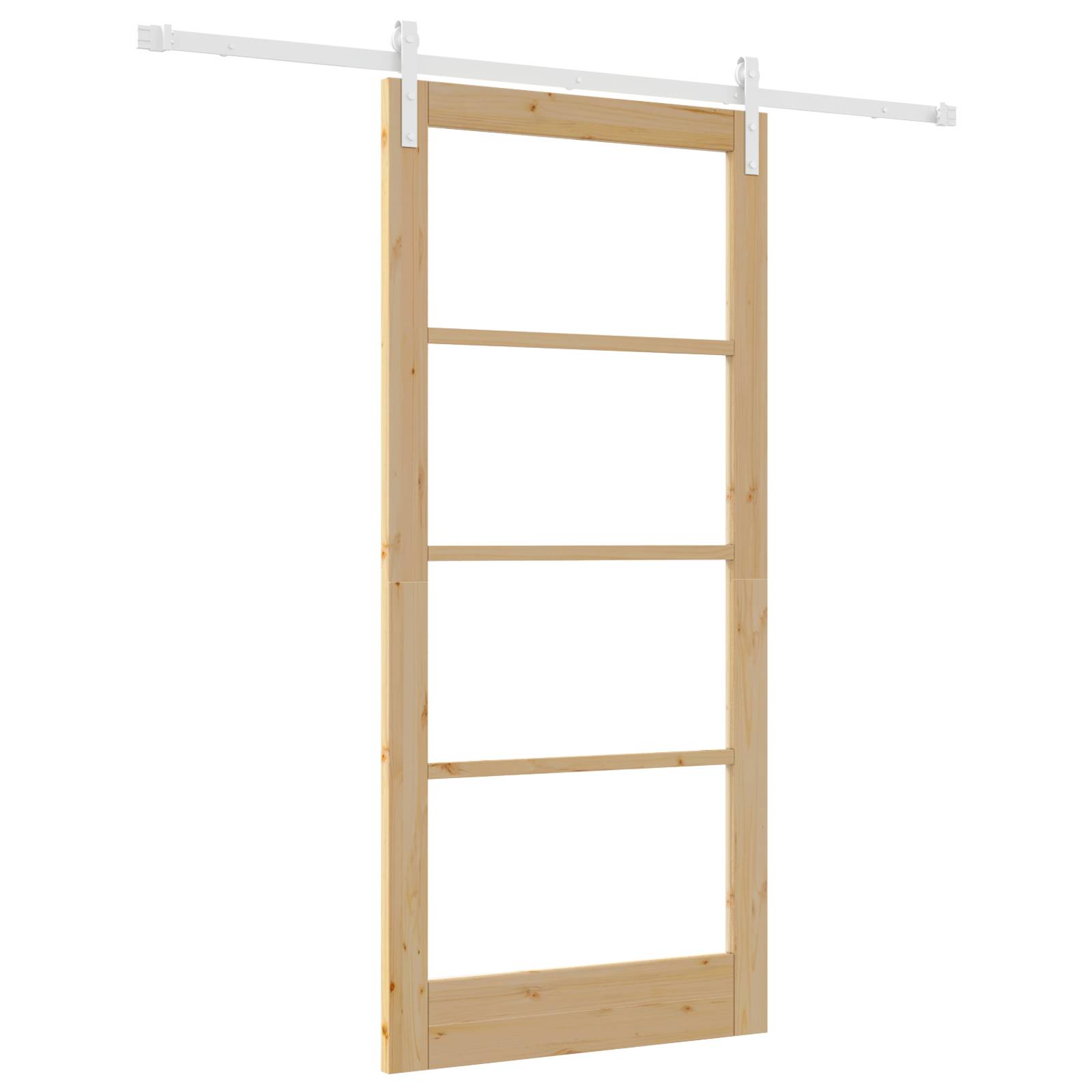 vidaXL Schiebetür mit Beschlägen 'ORKDAL'aus Holz & Glas