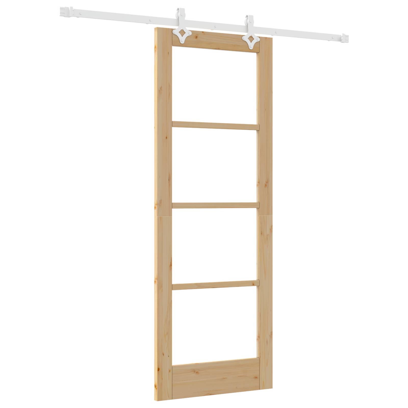 vidaXL Schiebetür mit Hardware-Set 73,5x198,5 cm Massivholz Kiefer