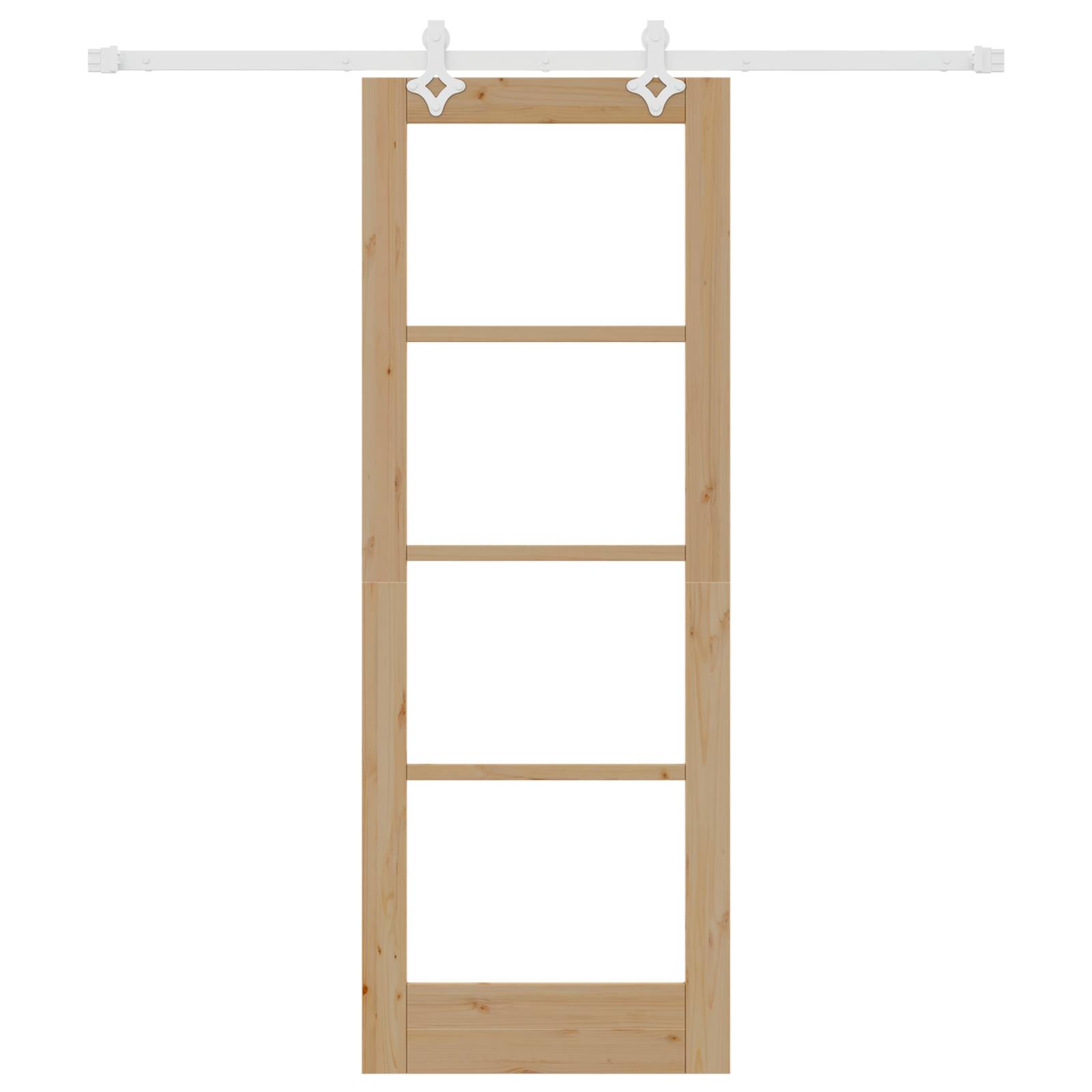 vidaXL Schiebetür mit Hardware-Set 73,5x198,5 cm Massivholz Kiefer